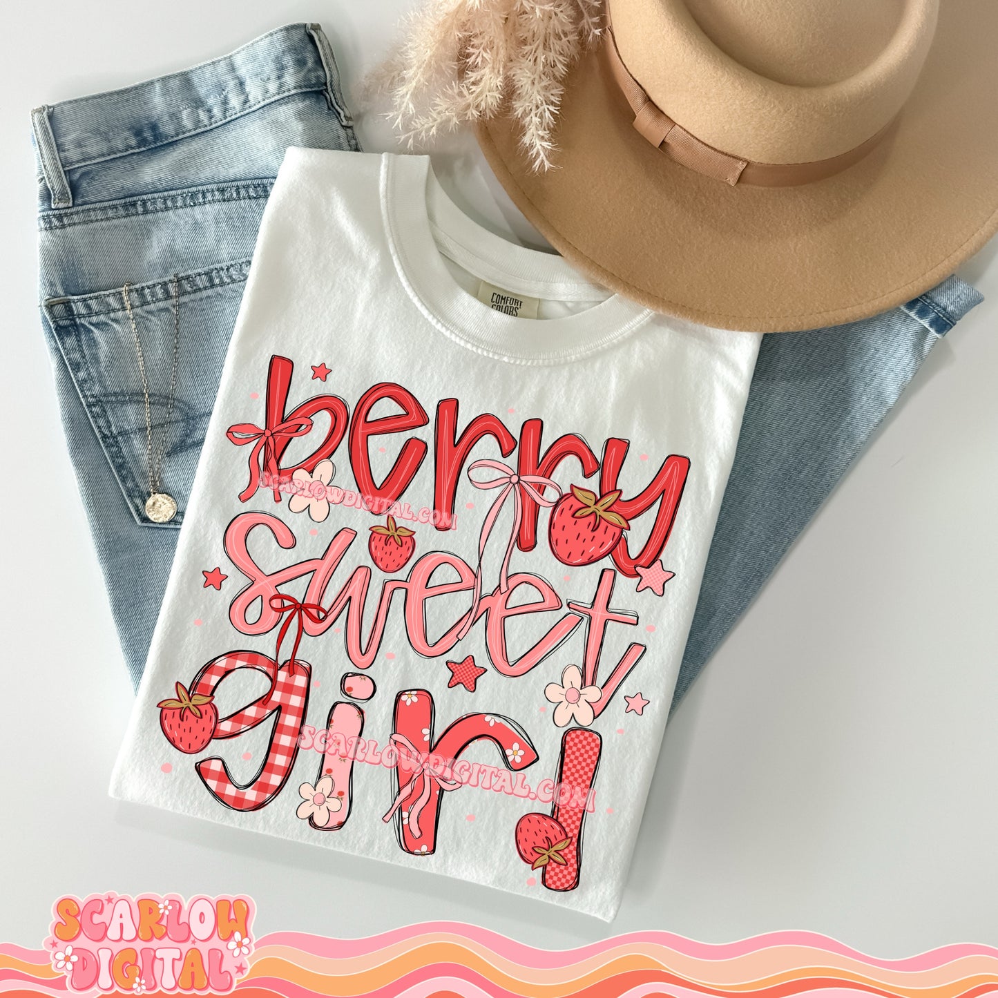 Berry Sweet Girl PNG Digital Design