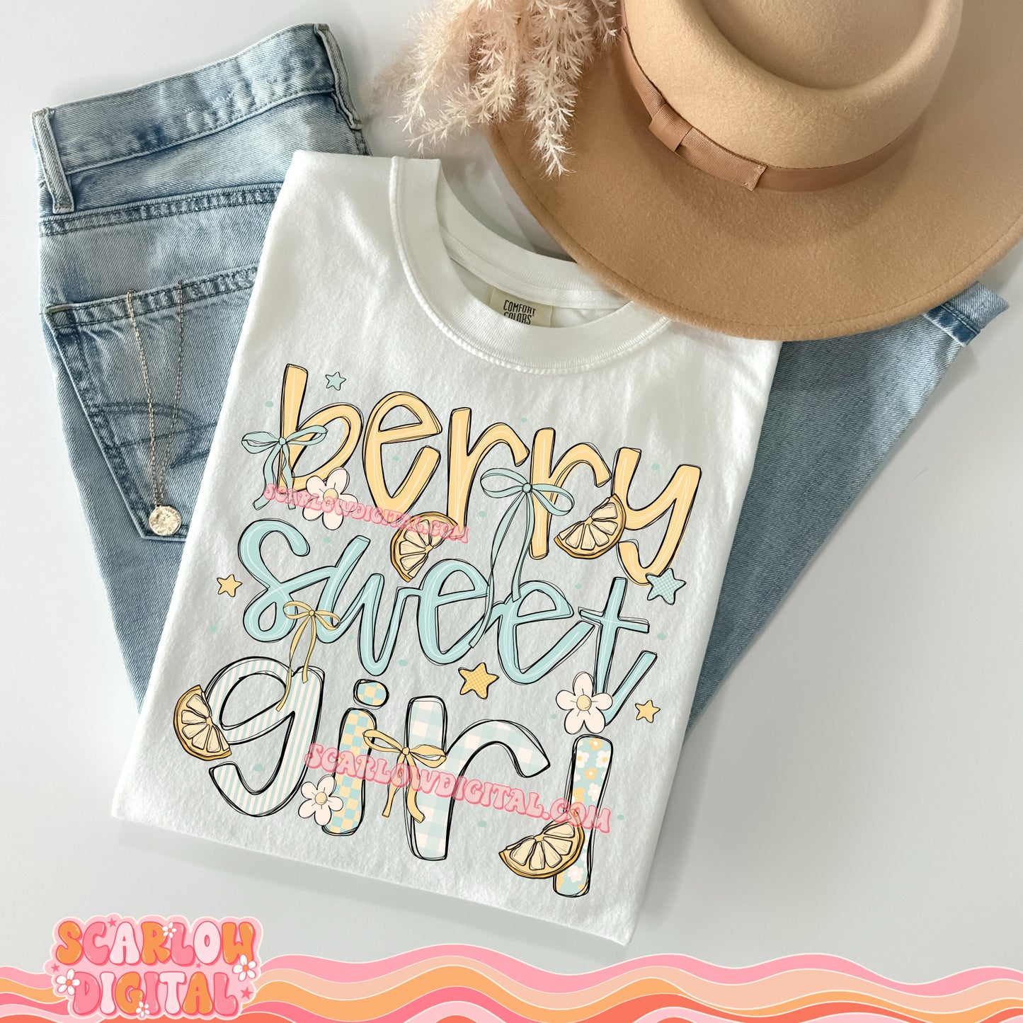 Berry Sweet Girl PNG Digital Design