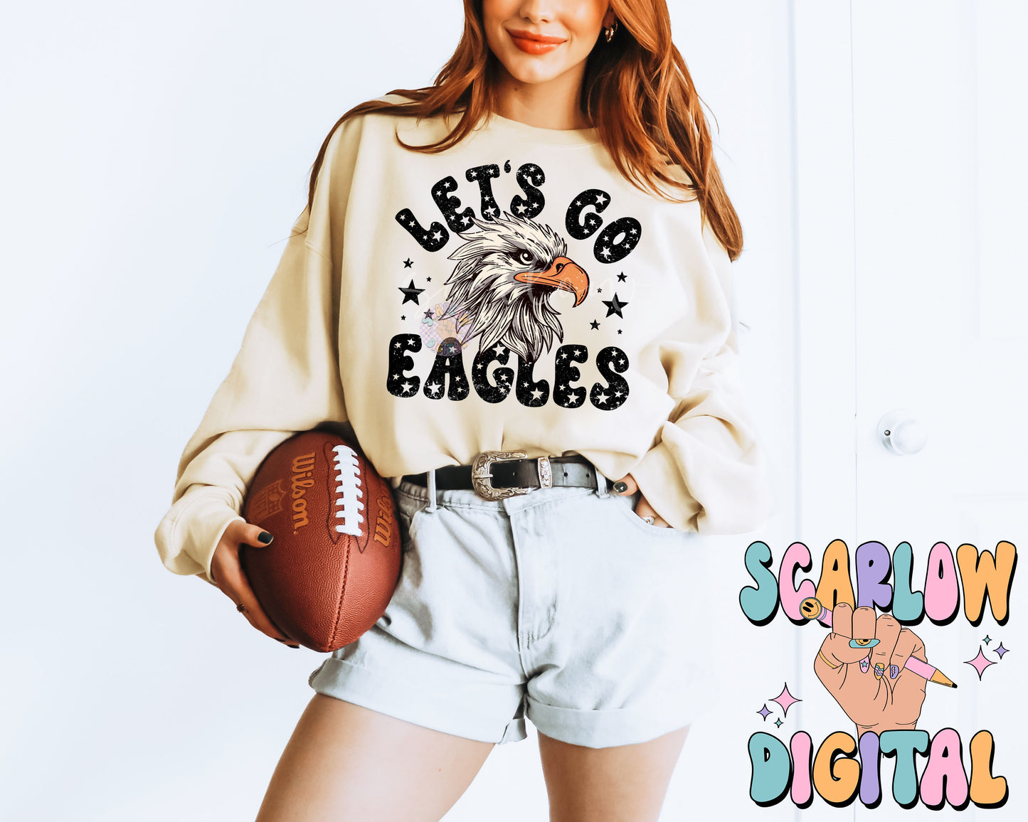 Eagles PNG Digital Design Download, sports mascot png, football png, baseball png, retro png, trendy png, sports tshirt designs, school png