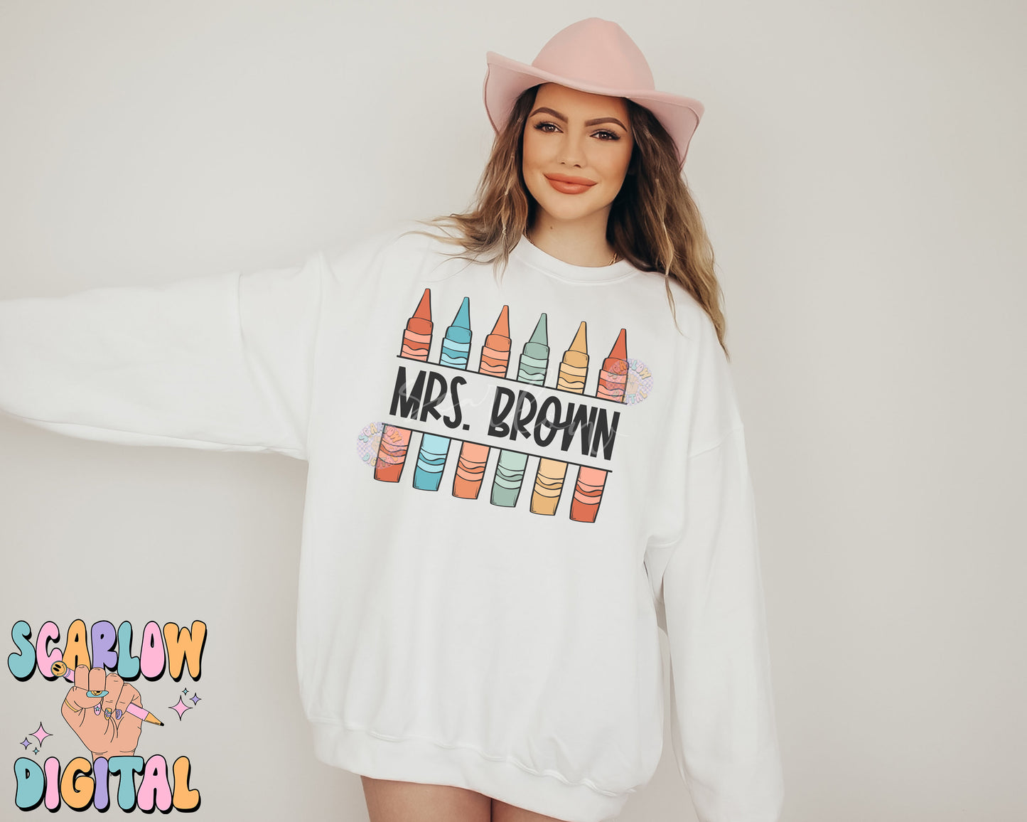 Add Your Own Personalization crayons PNG Digital Design