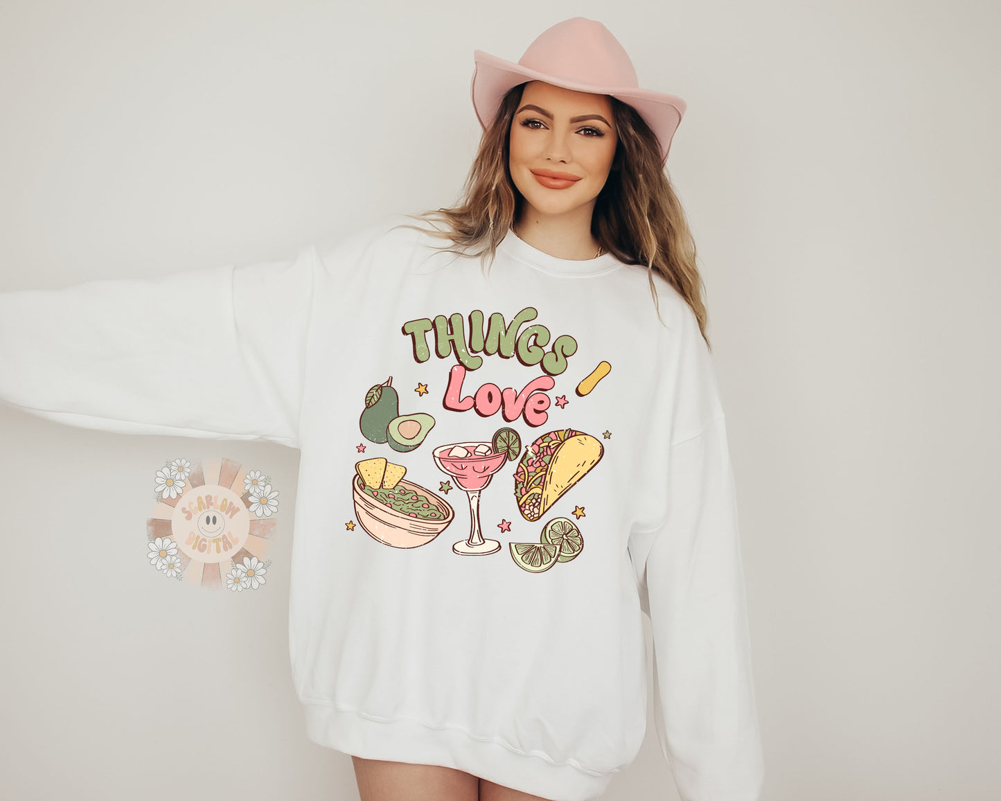 Things I love PNG-Margarita Sublimation Digital Design Download-tequila png, tacos png, chips and salsa png, queso png, mexican food png