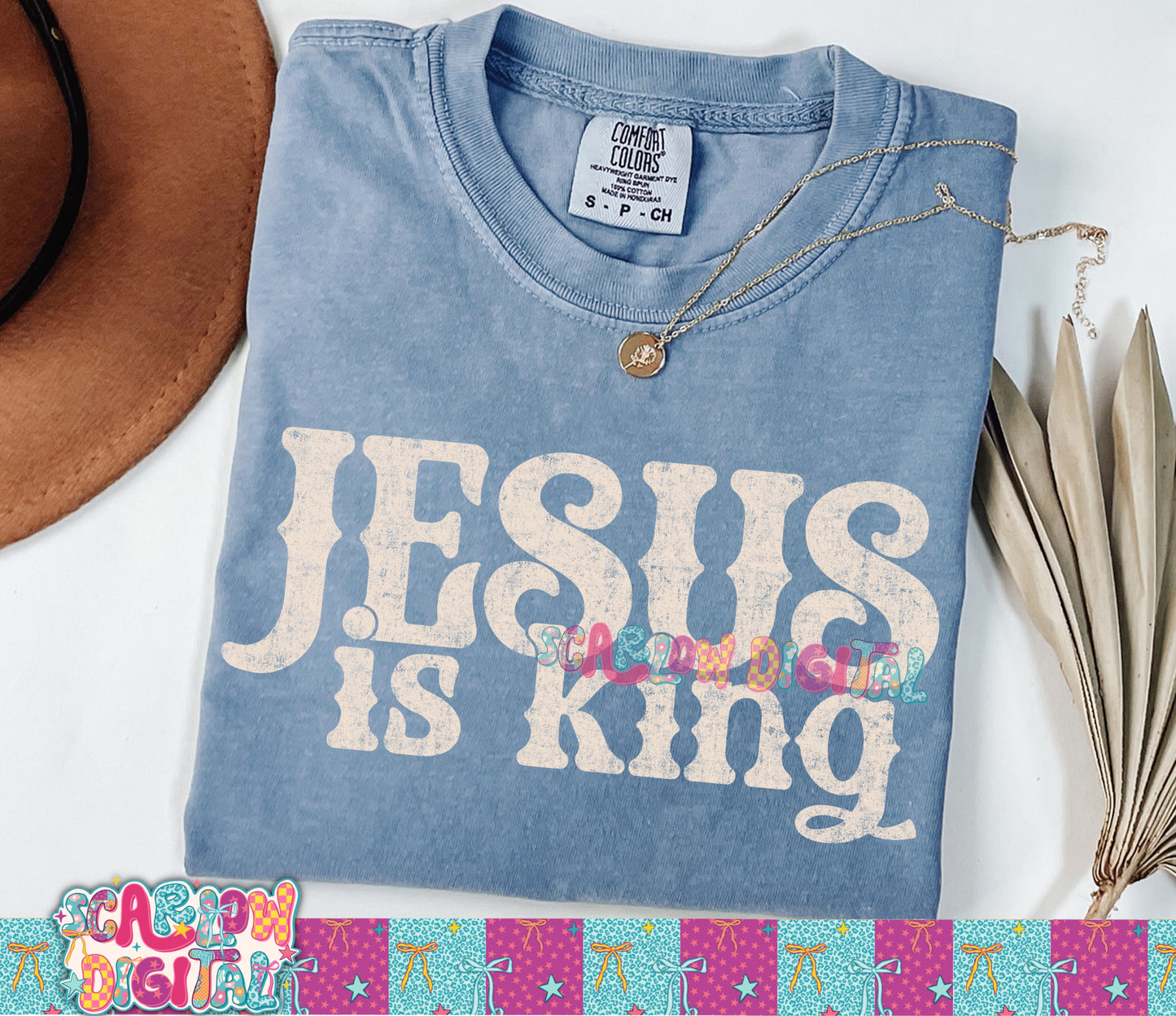 Jesus is King PNG Digital Design