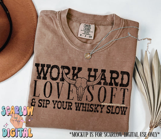 Work Hard Love Soft PNG Digital Design