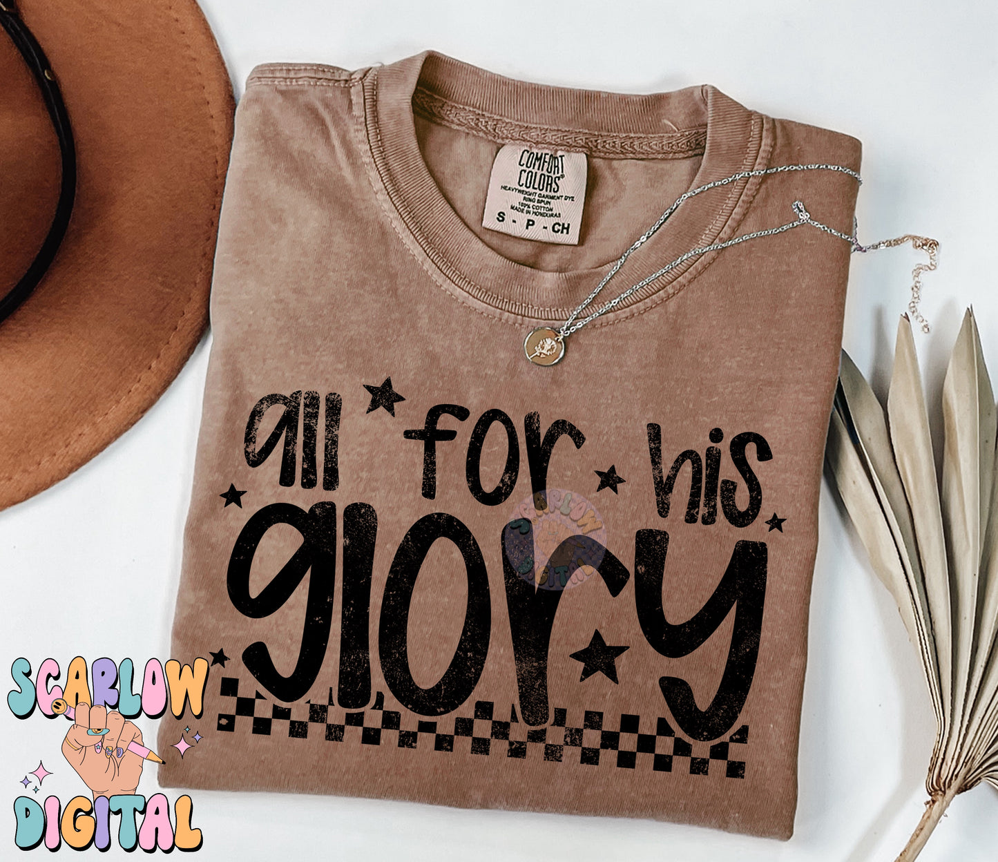 All For His Glory PNG Digital Design