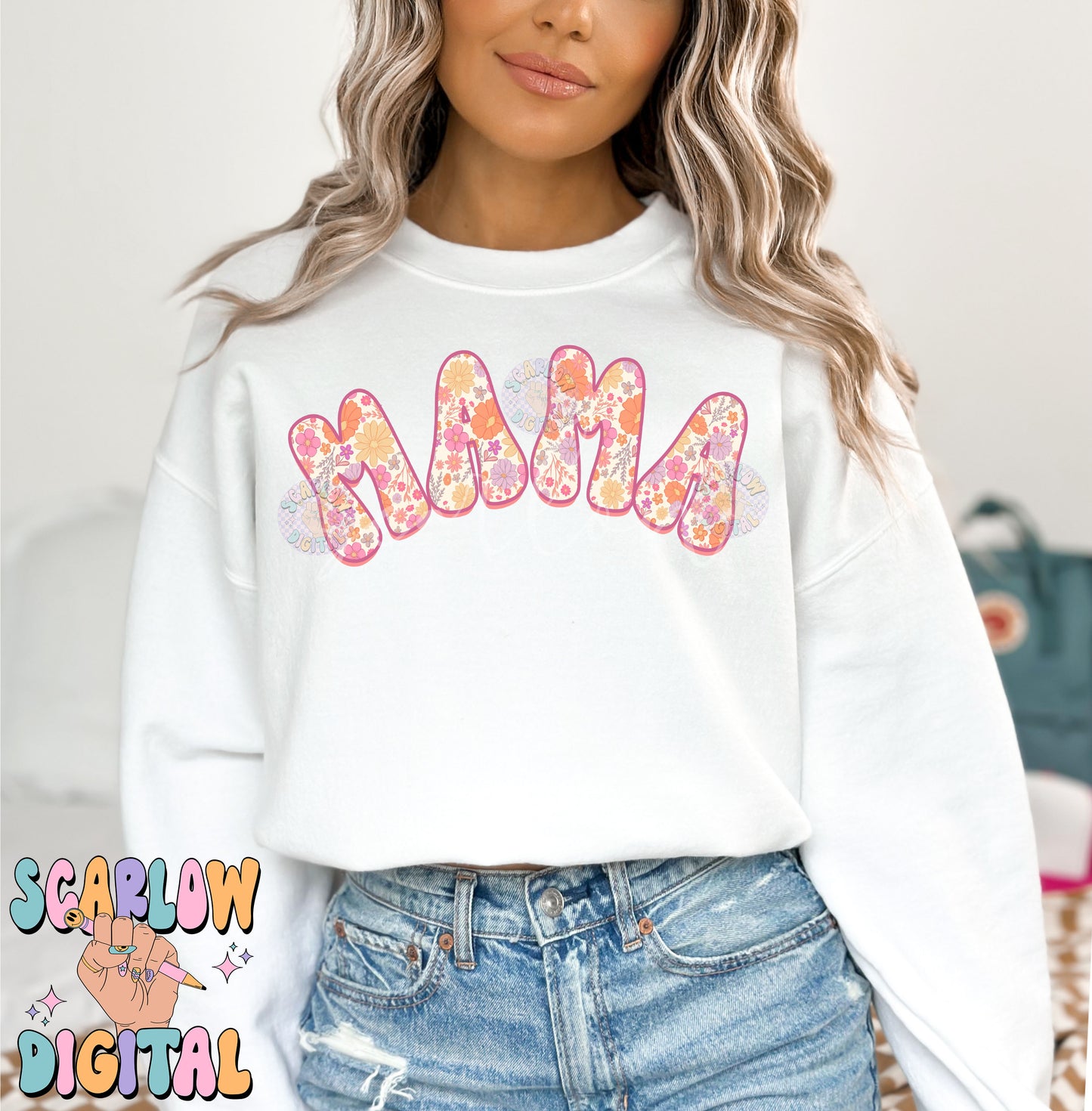 Floral Mama PNG Digital Design