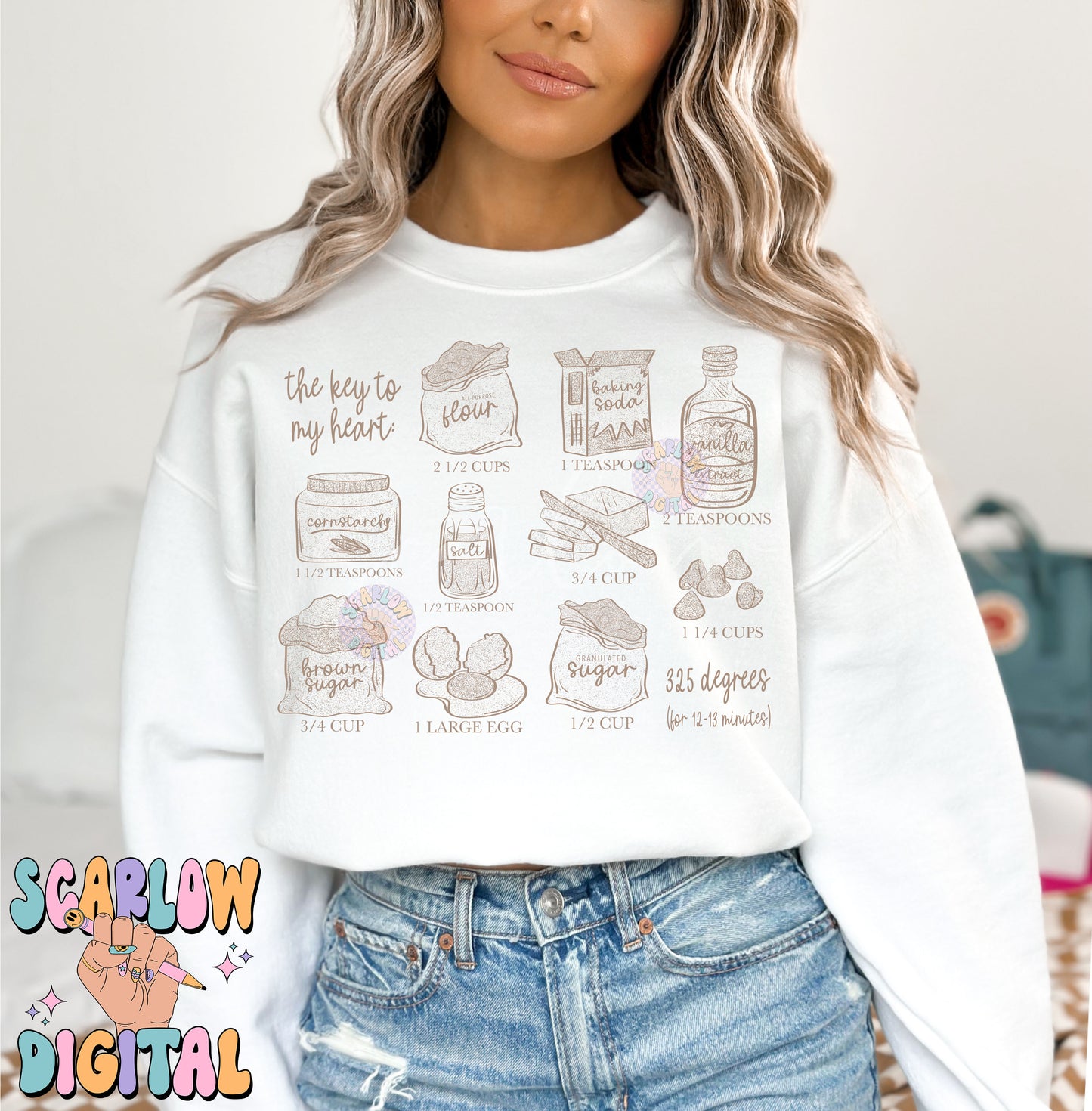 The Key to My Heart PNG-Homesteading Sublimation Digital Design Download-cooking png, chocolate chip cookies png, vintage baking png designs