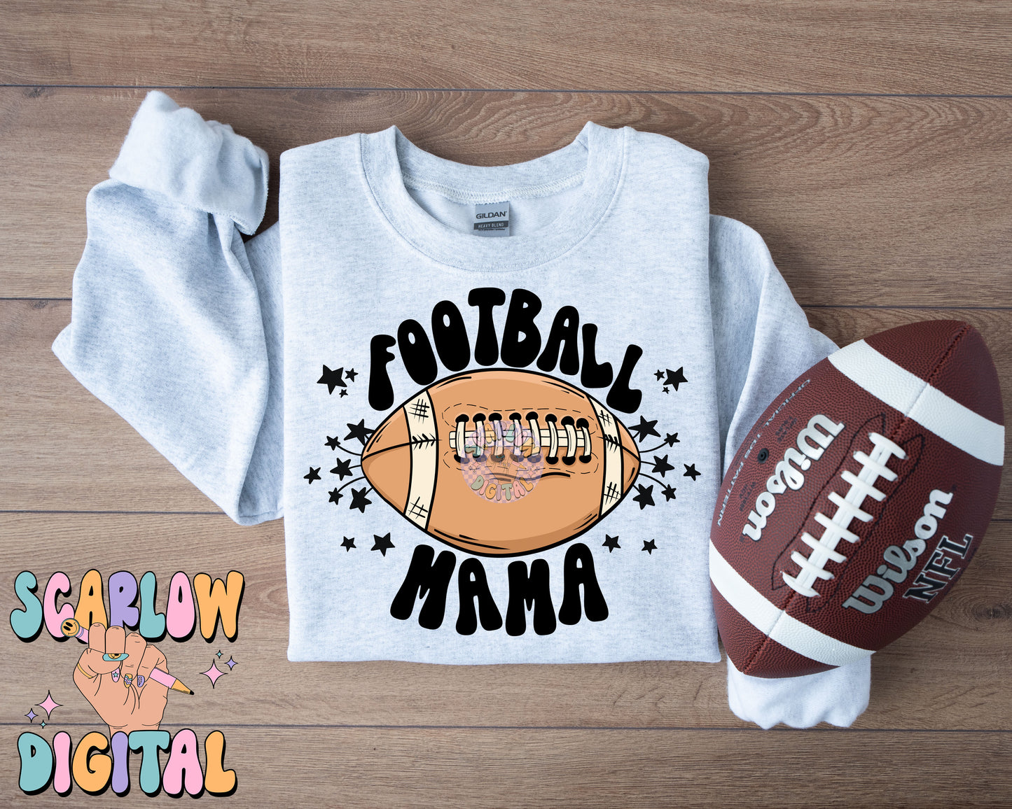 Football Mama PNG Digital Design
