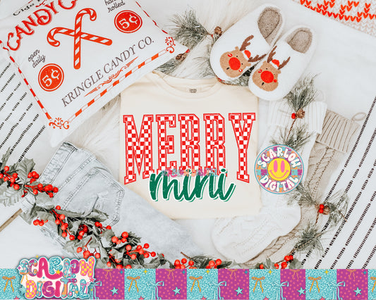 Merry Mini PNG Digital Design