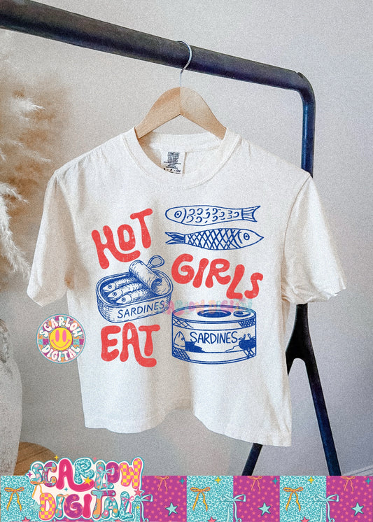 Hot Girls Eat Sardines PNG Digital Design