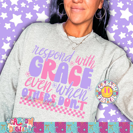 Respond with Grace PNG Digital Design