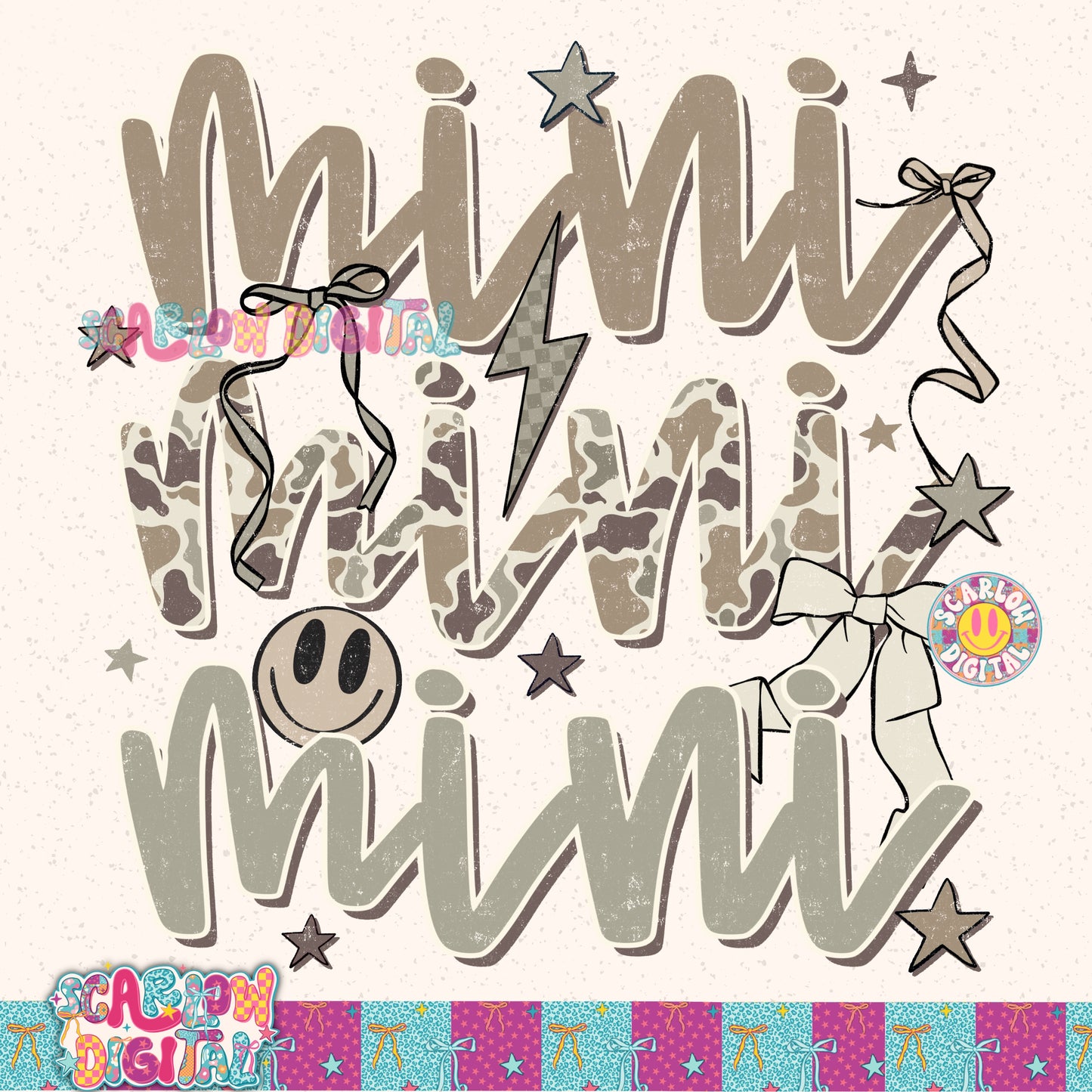 Camo Mini PNG Digital Design