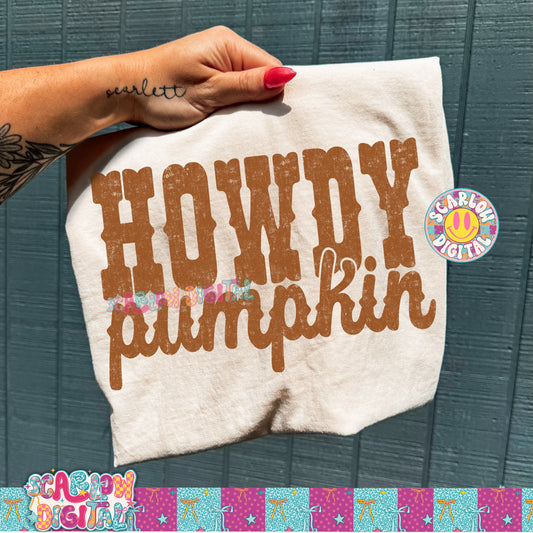 Howdy Pumpkin PNG Digital Design