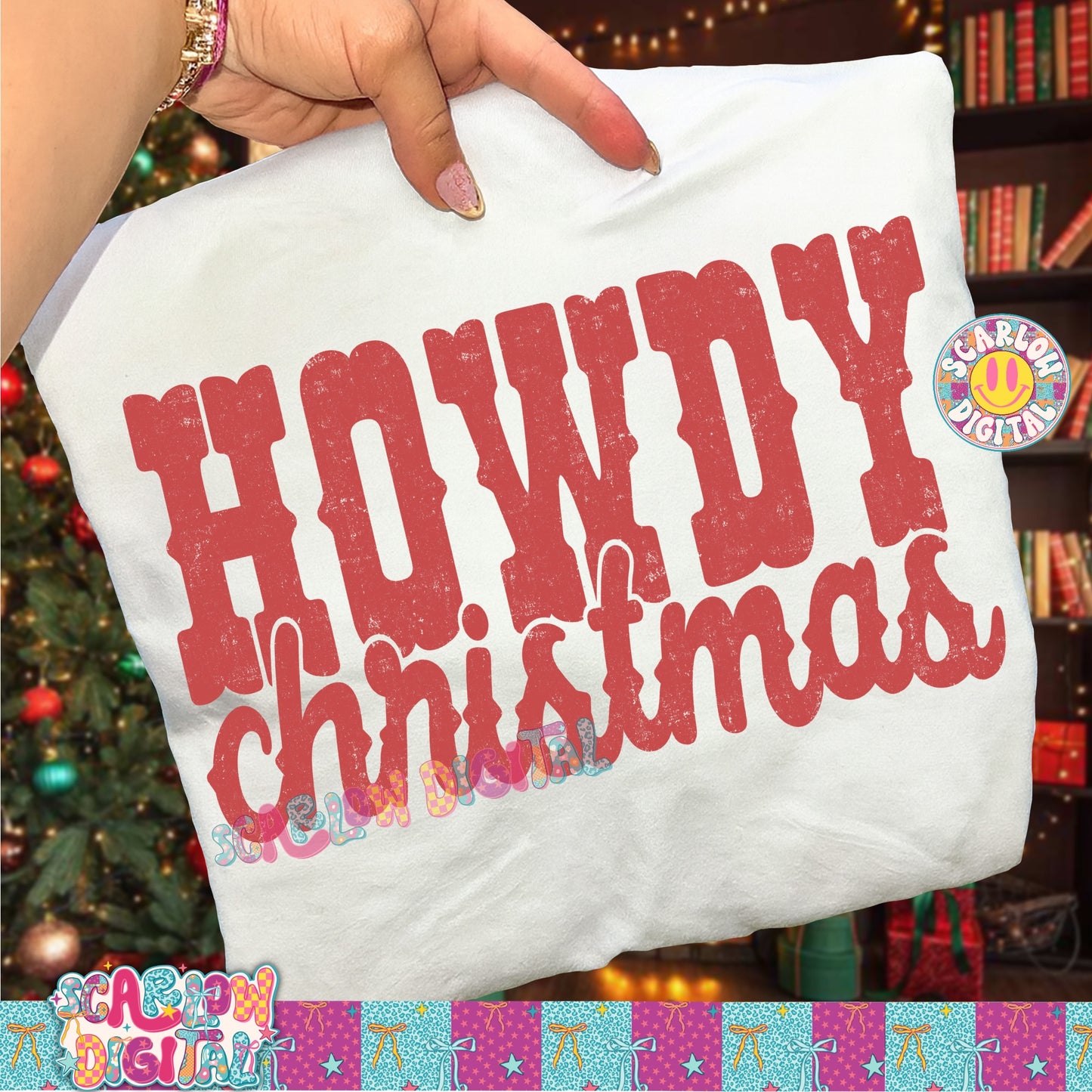 Howdy Christmas PNG Digital Design