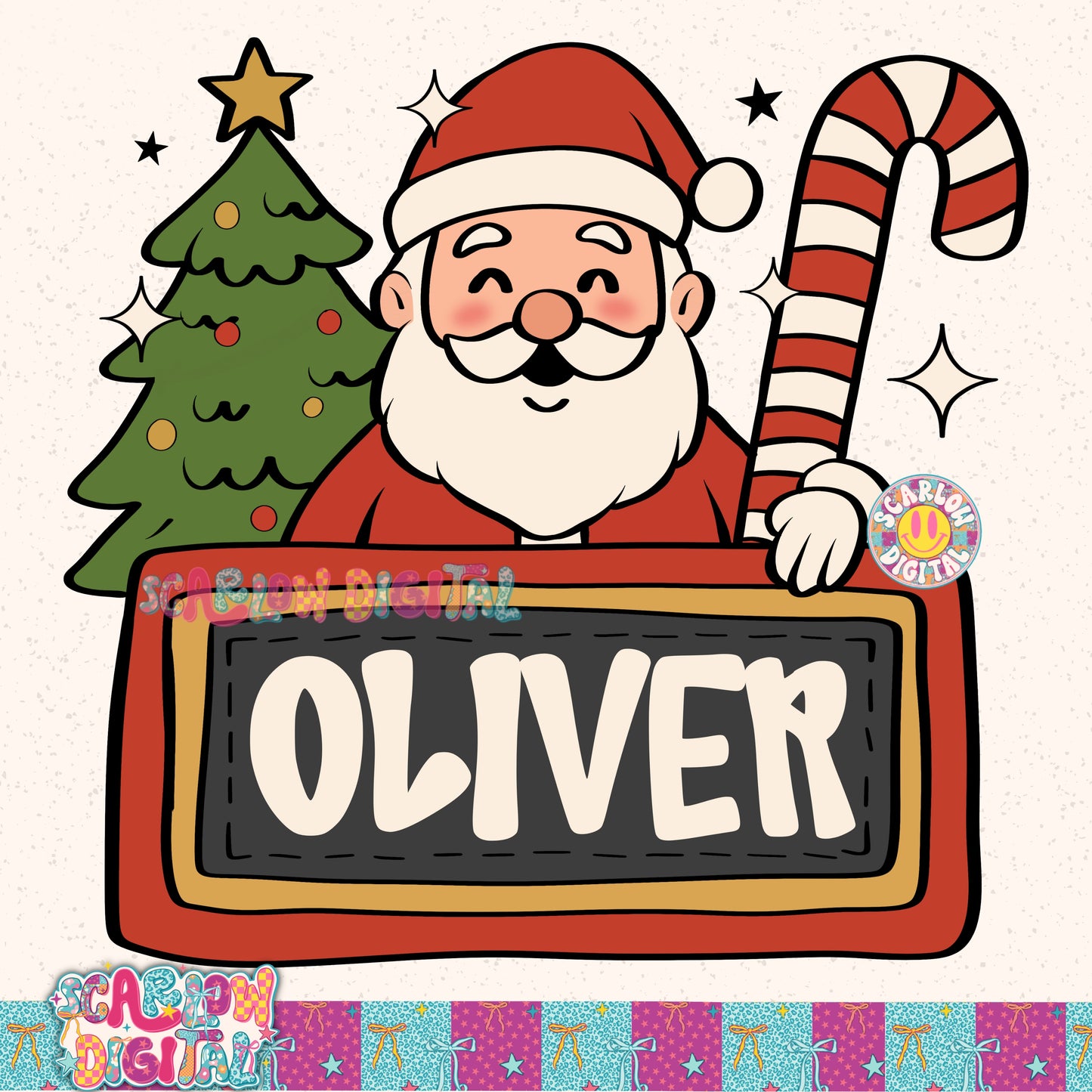 Add Your Own Name Christmas PNG Digital Design