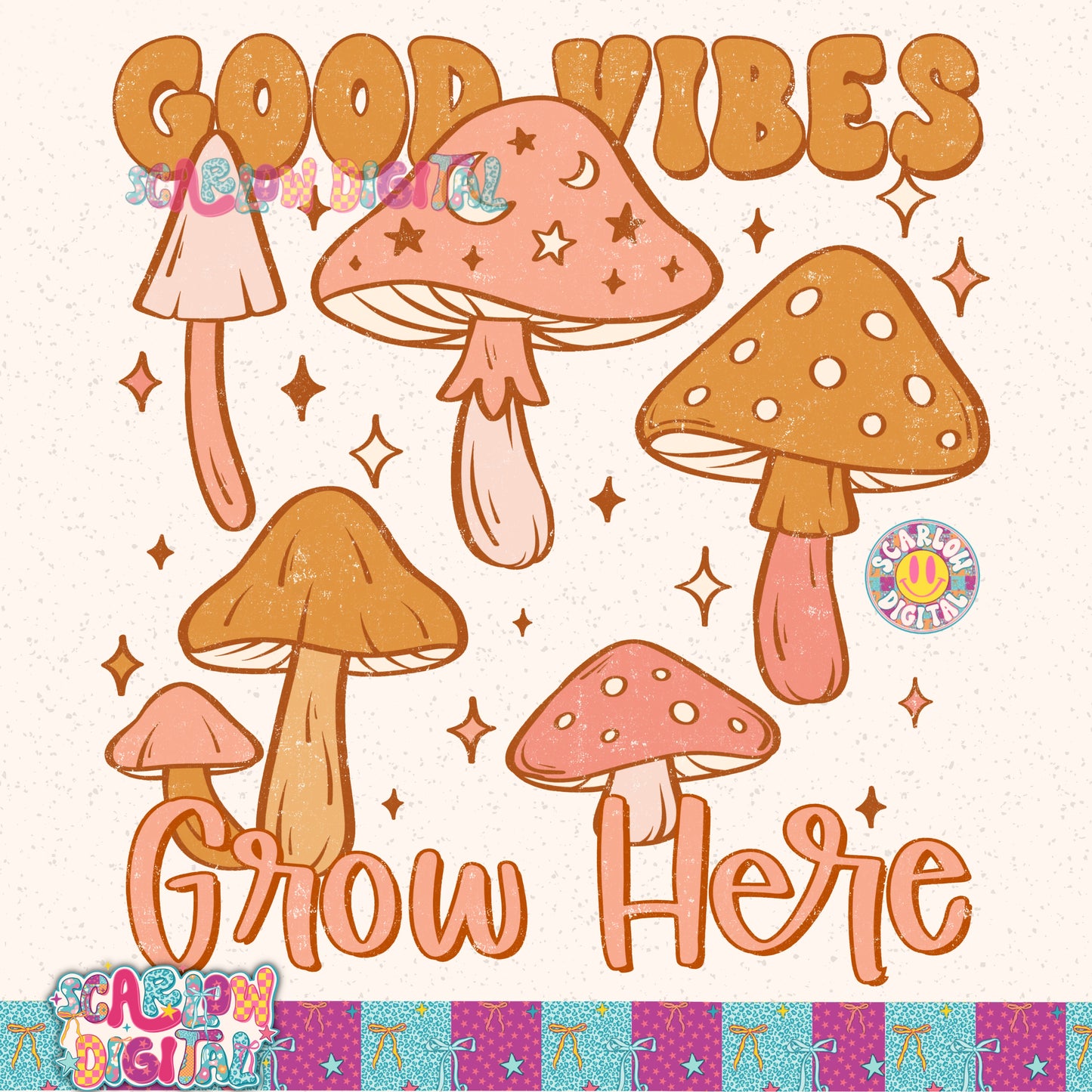 Good Vibes Grow Here PNG Digital Design