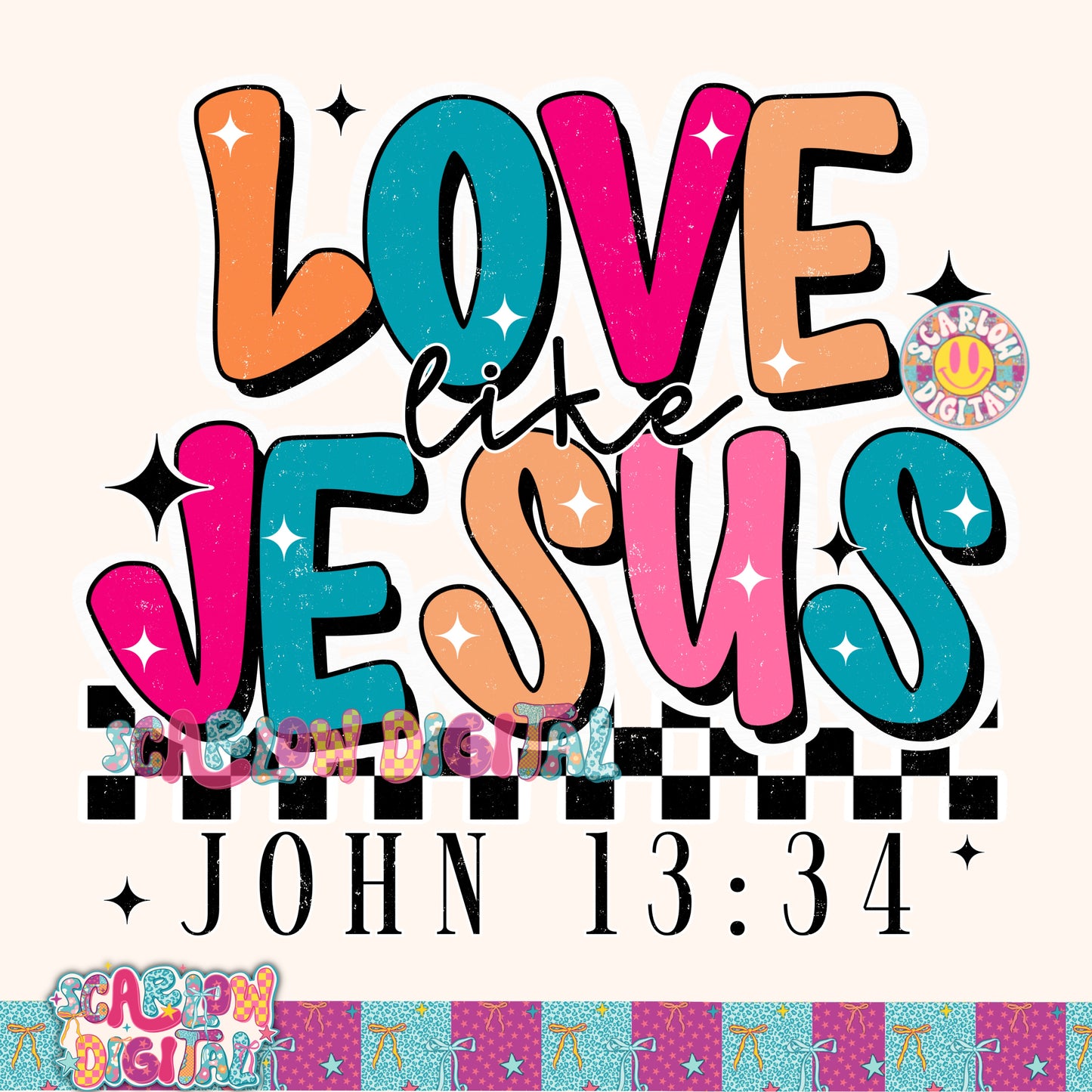 Love Like Jesus PNG Digital Design