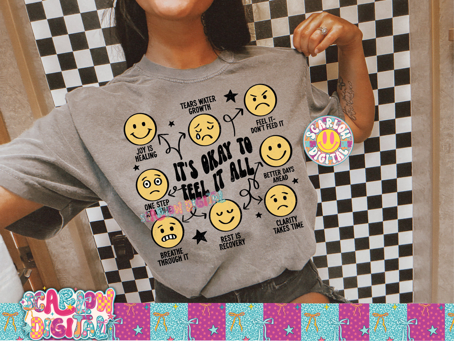 It's Okay to Feel it All PNG Digital Design