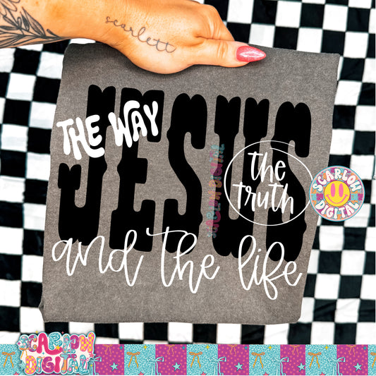 Jesus The Way The Life The Truth PNG Digital Design