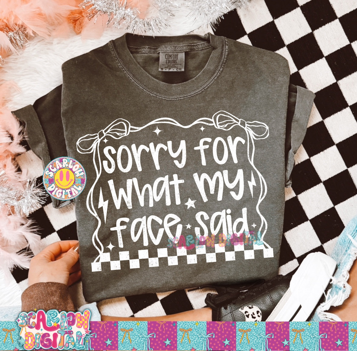 Sorry For What My Face Said PNG Digital Design