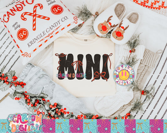 Red Bow Mini PNG Digital Design