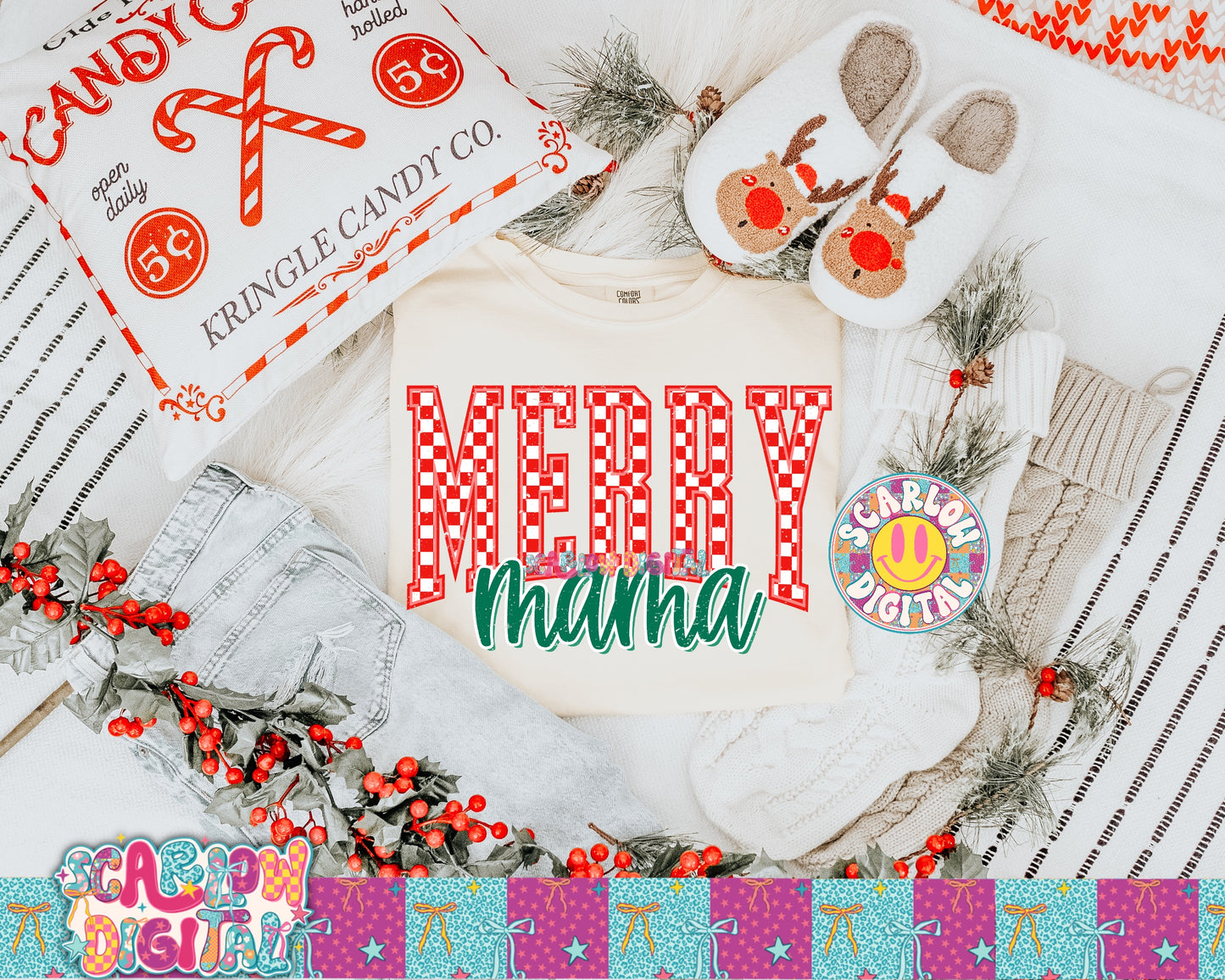 Merry Mama PNG Digital Design