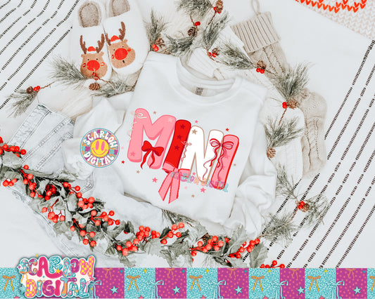 Mini Christmas Bow PNG Digital Design