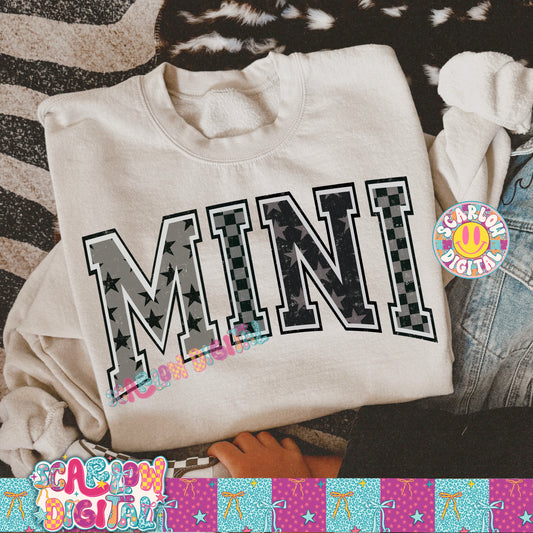 Black and Grey Mini PNG Digital Design