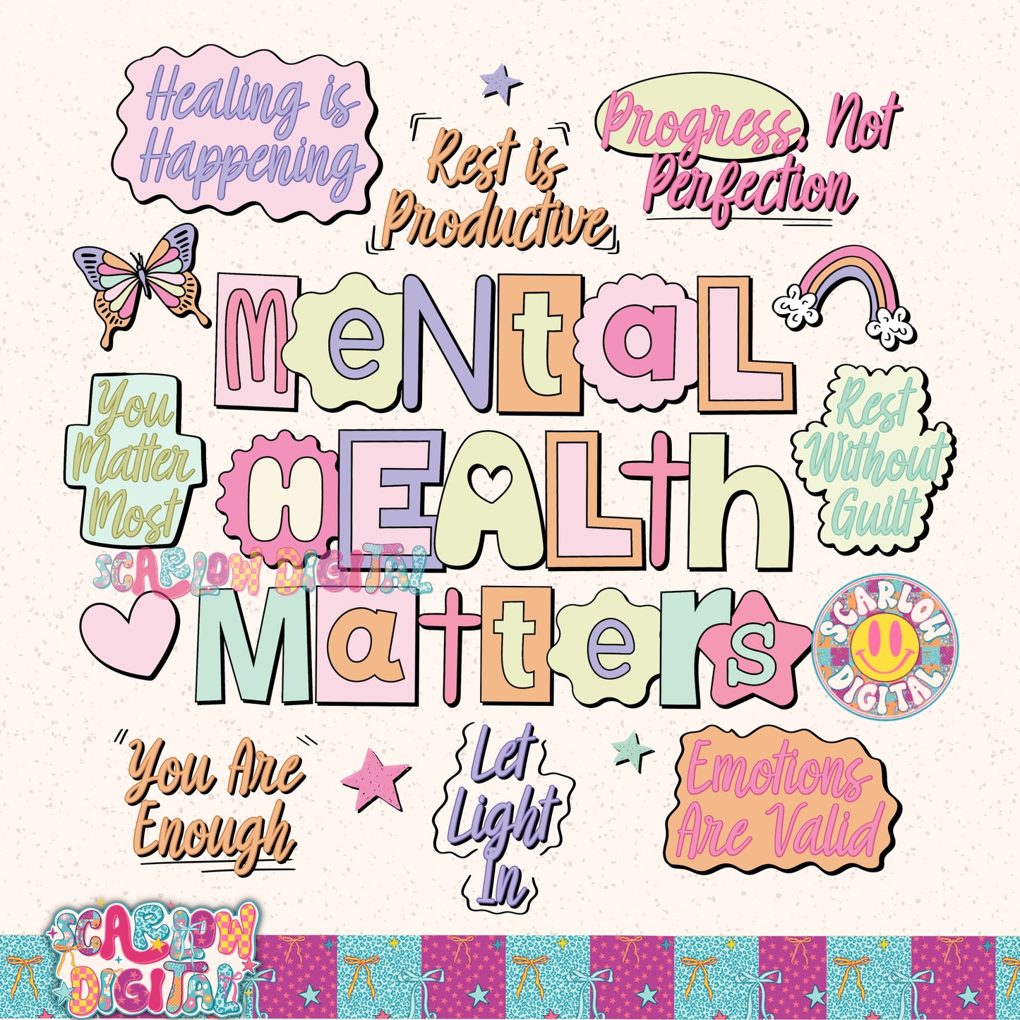 Mental Health Matters PNG Digital Design