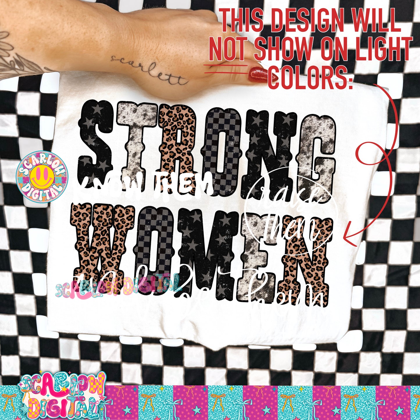 Strong Women Know Them Raise Them and Be Them PNG Digital Design