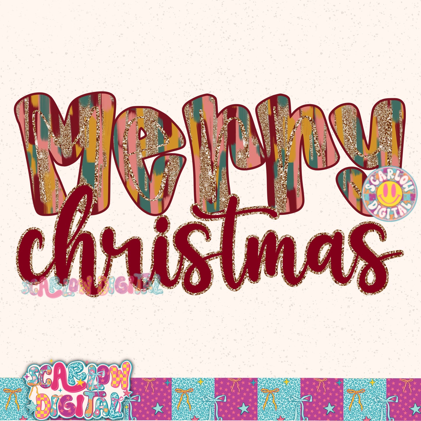 Merry Christmas PNG Digital Design