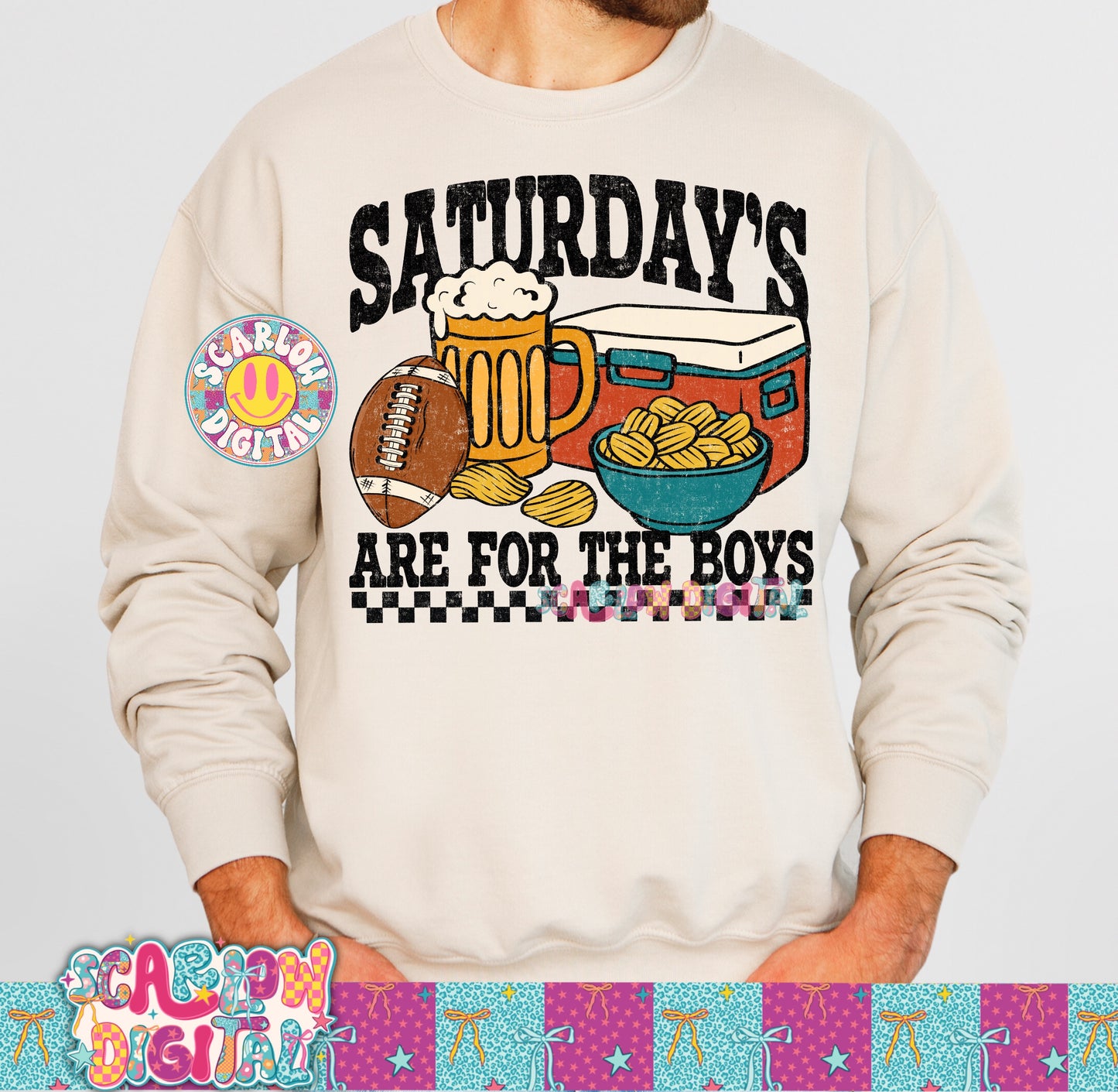 Saturday's Are For the Boys PNG Digital Design