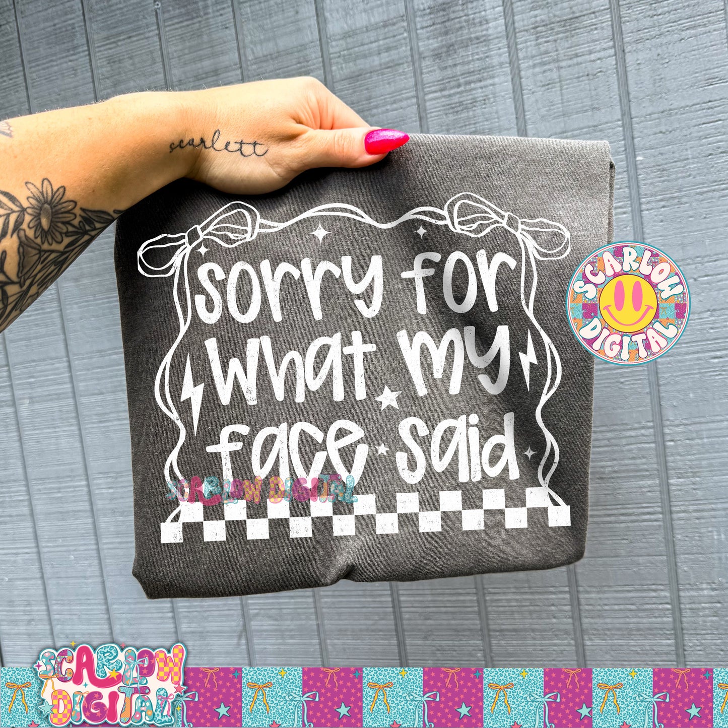 Sorry For What My Face Said PNG Digital Design