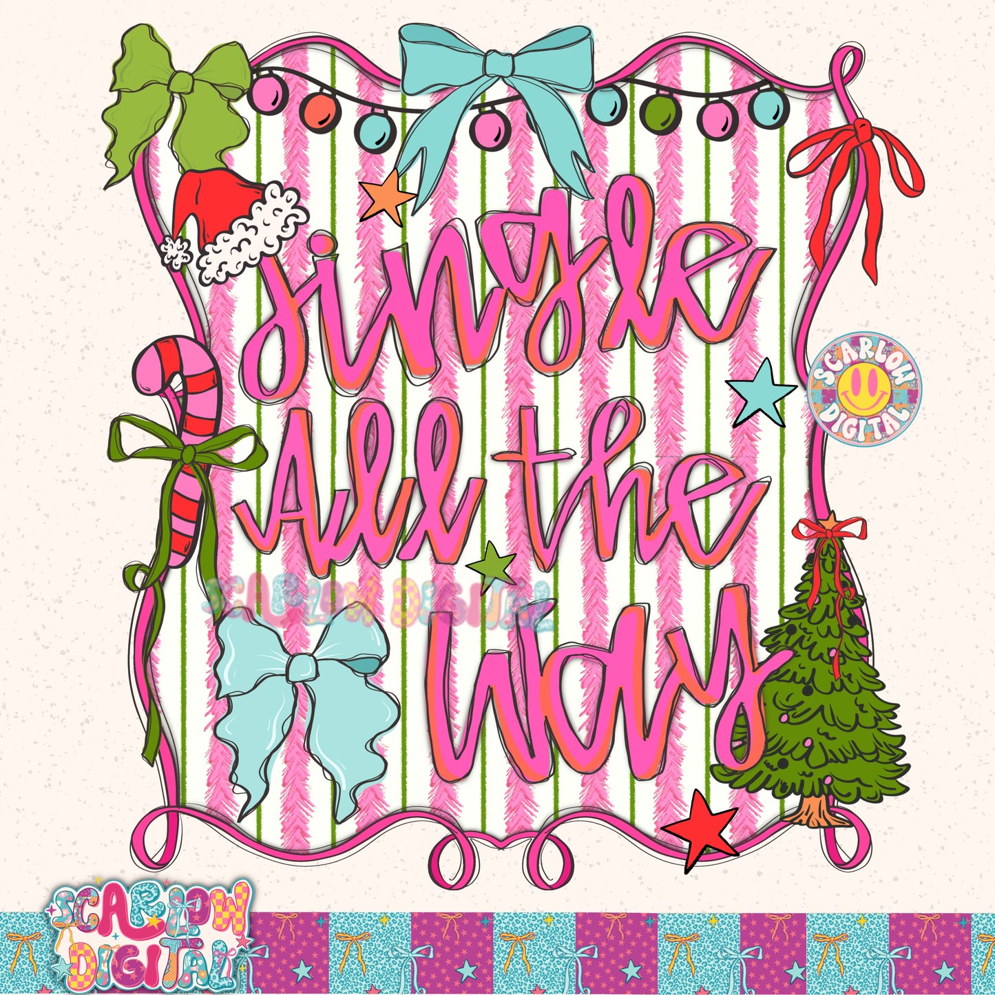 Jingle All the Way PNG Digital Design
