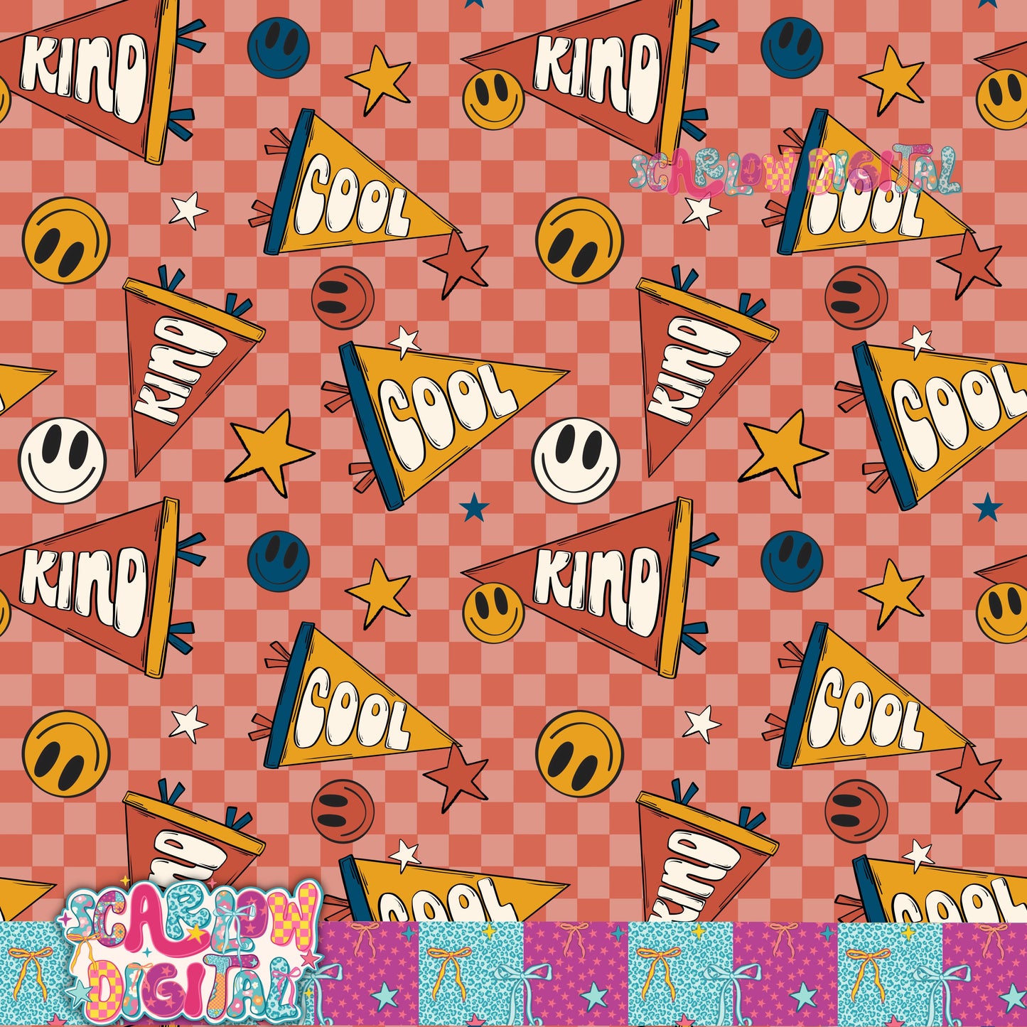 Cool and Kind Seamless Pattern Digital Design