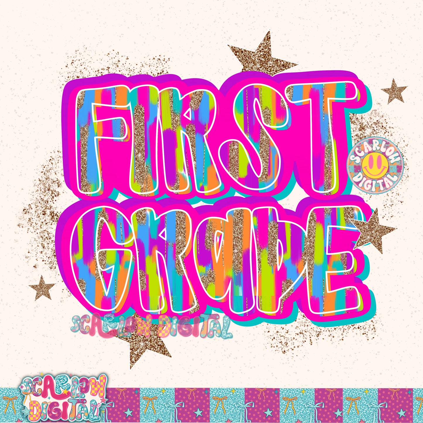 First Grade PNG Digital Design