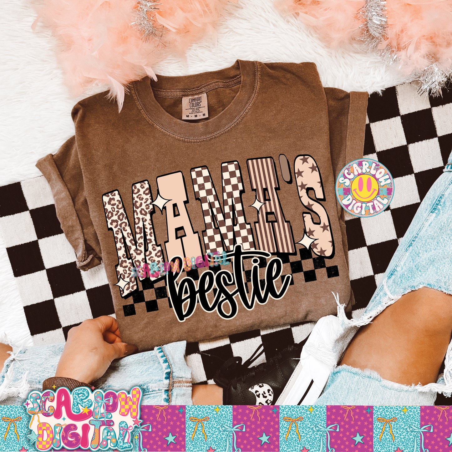 Mama Bestie PNG Digital Design