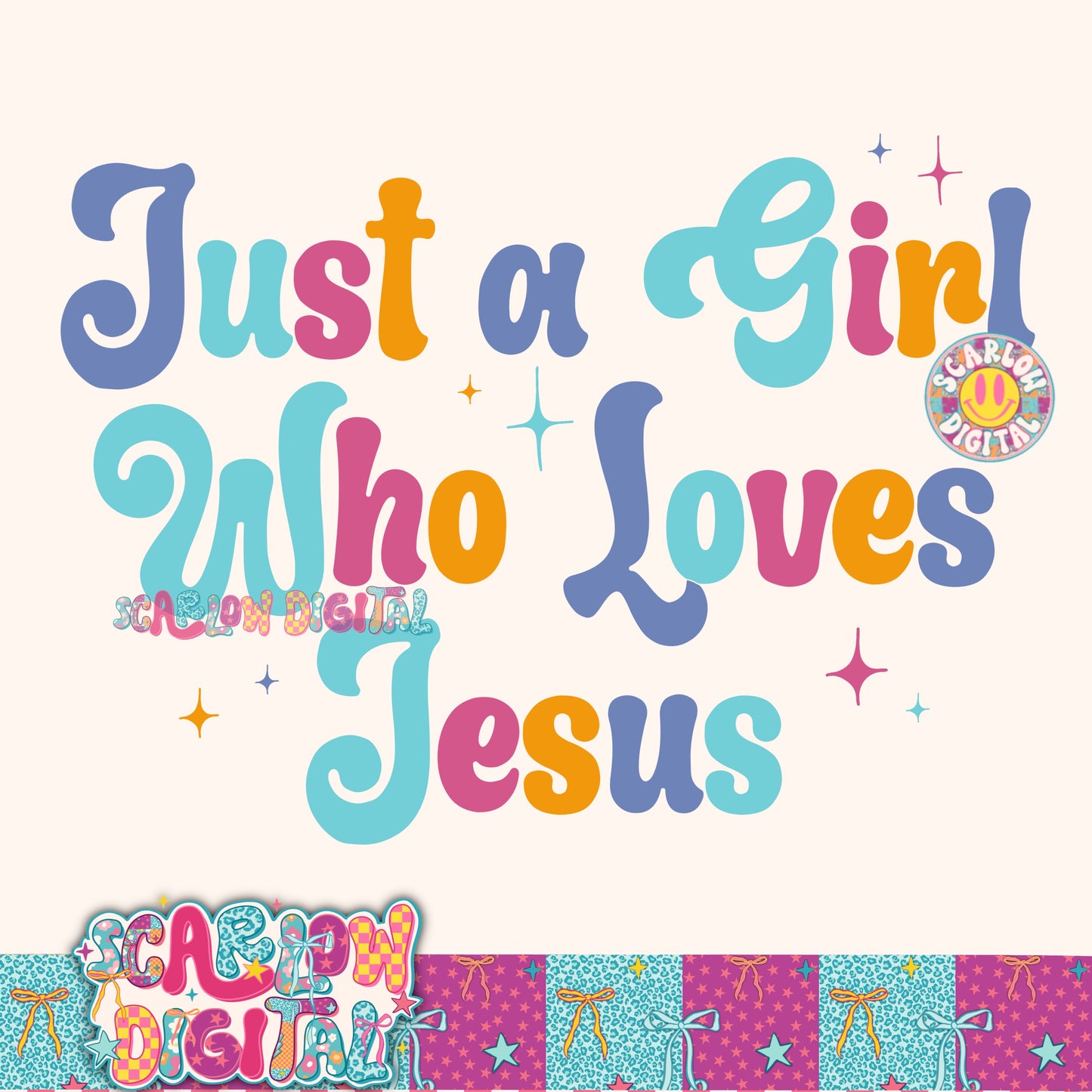 Just a Girl Who Loves Jesus PNG Digital Design