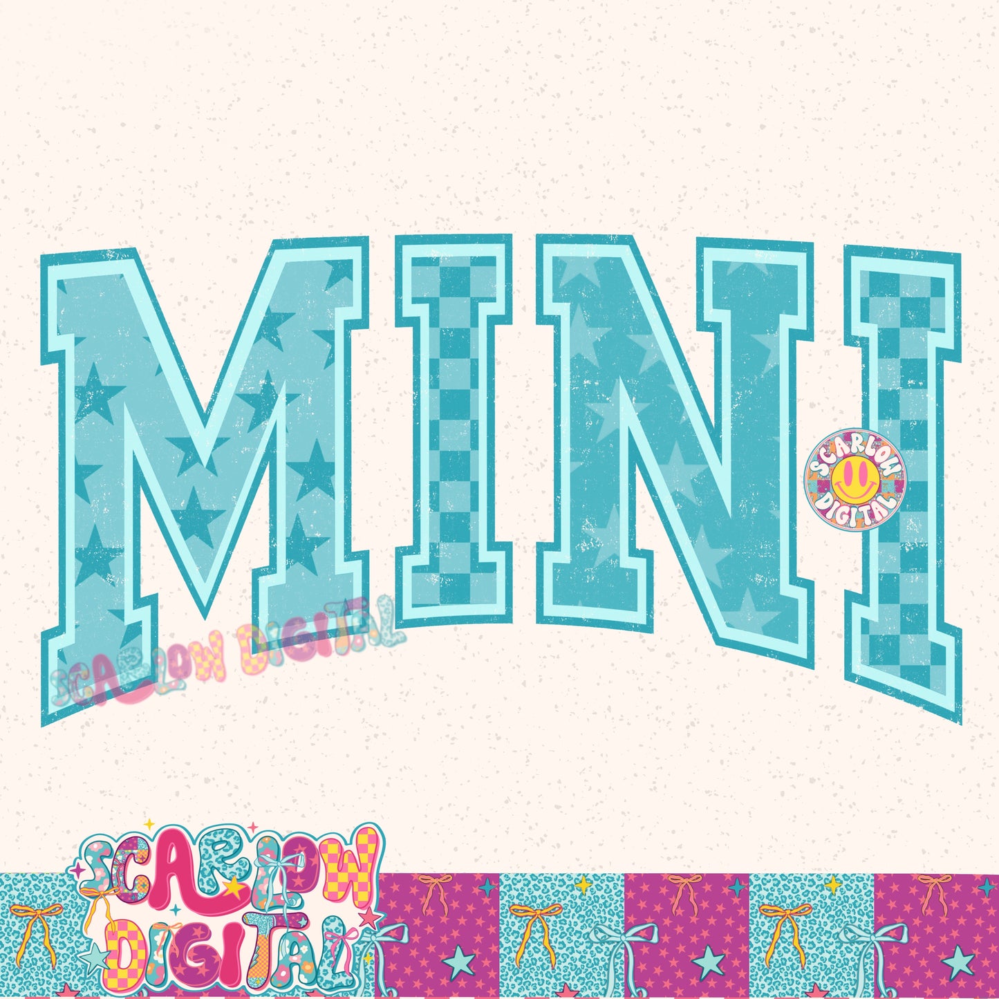 Blue Mini PNG Digital Design