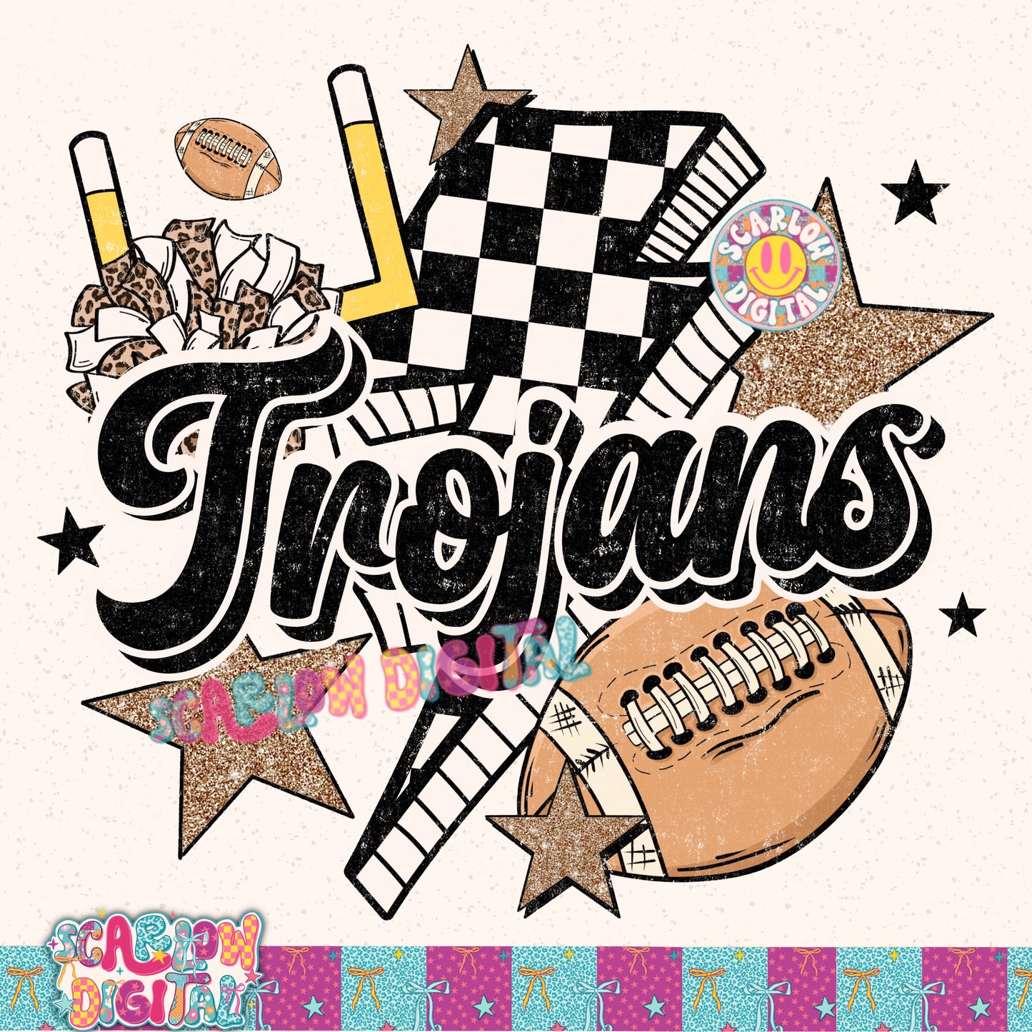 Trojans PNG Digital Design