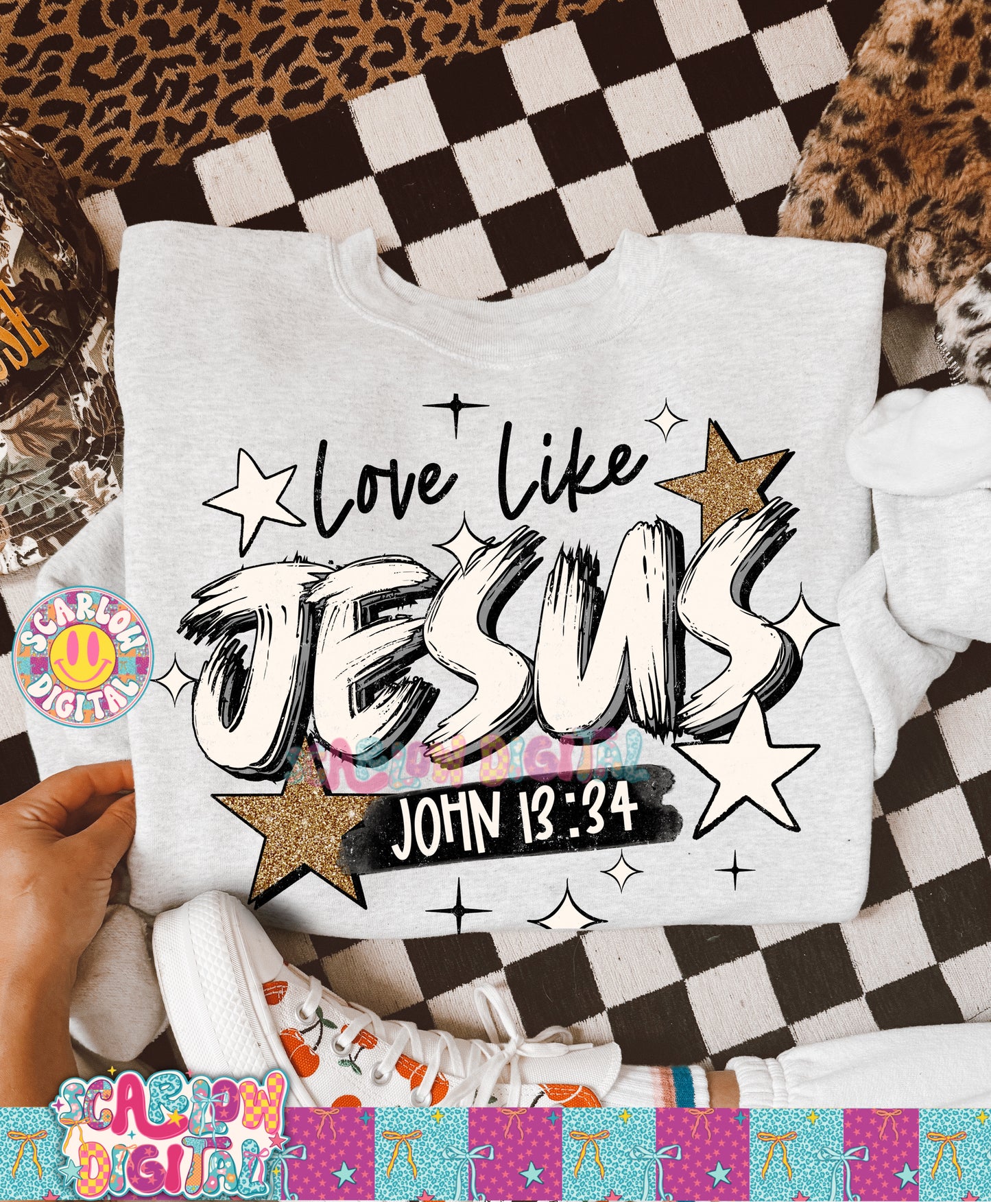 Love Like Jesus PNG Digital Design