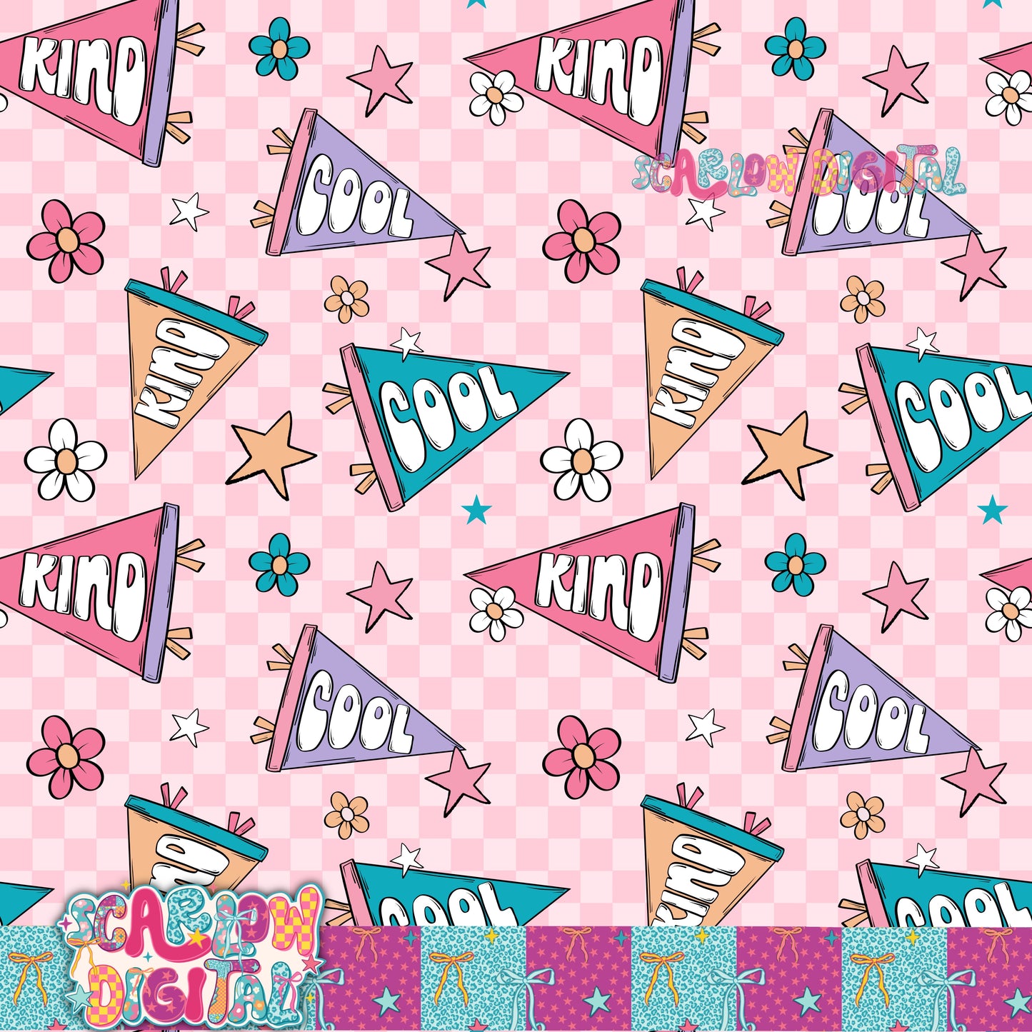 Cool and Kind Seamless Pattern Digital Design
