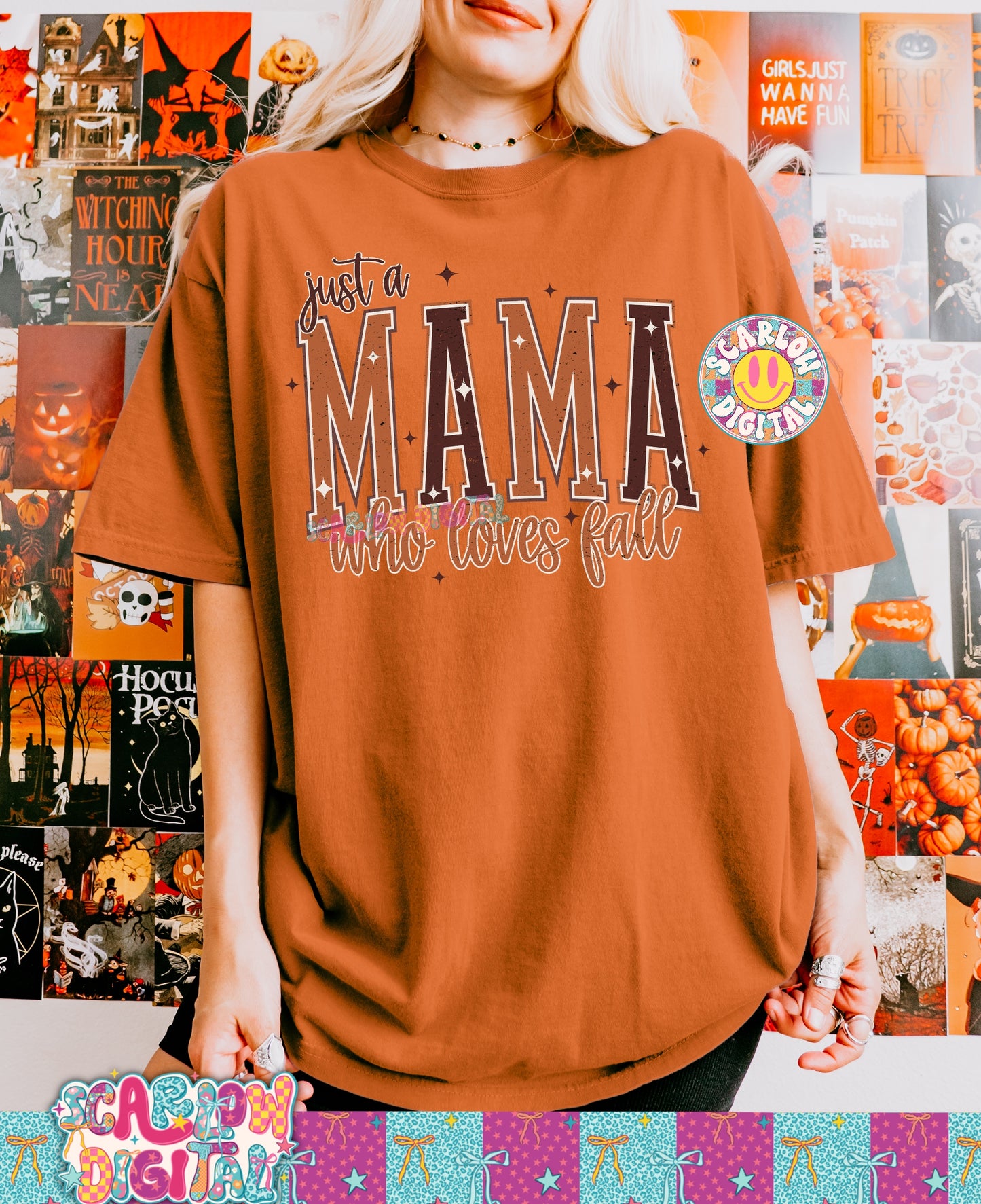 Just a Mama Who Loves Fall PNG Digital Design