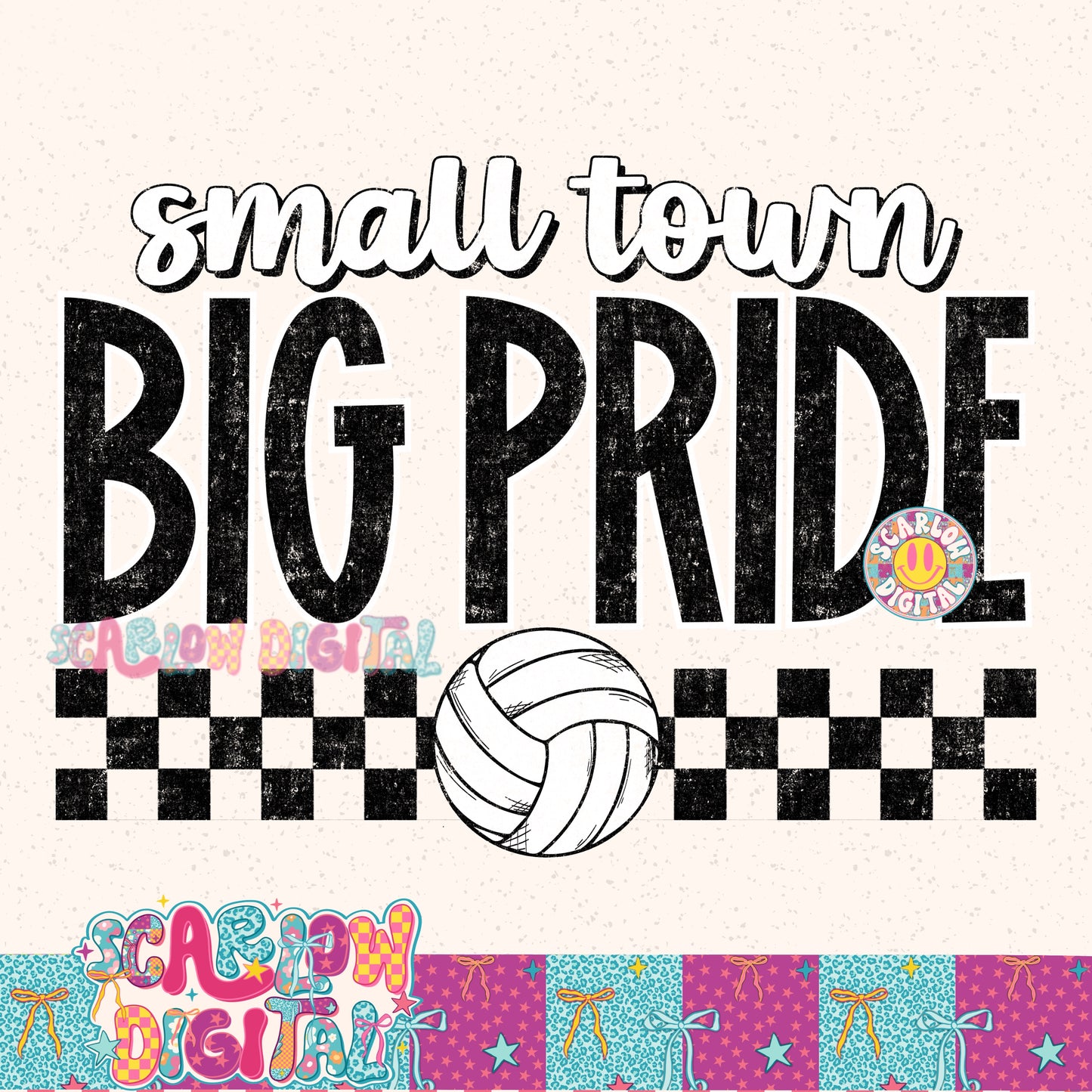 Small Town Big Pride Volleyball PNG Digital Design