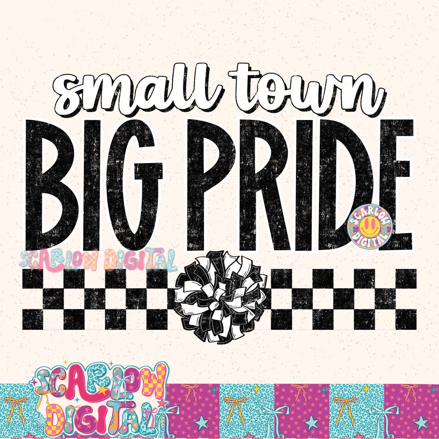 Small Town Big Pride Cheer PNG Digital Design
