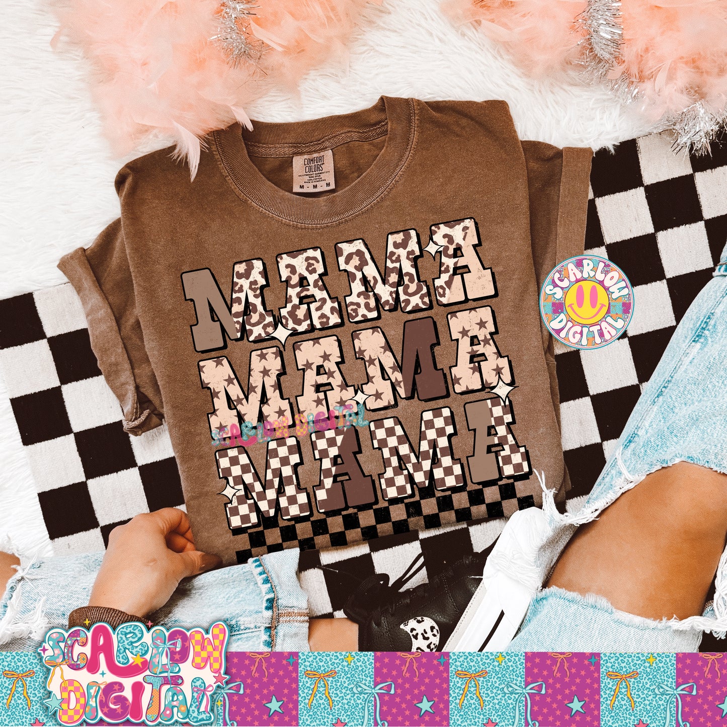 Neutral Mama Repeated PNG Digital Design