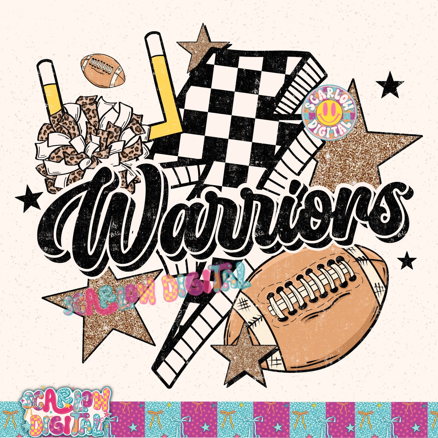 Warriors PNG Digital Design