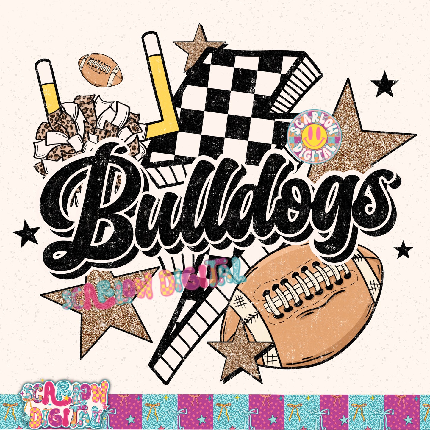Bulldogs PNG Digital Design