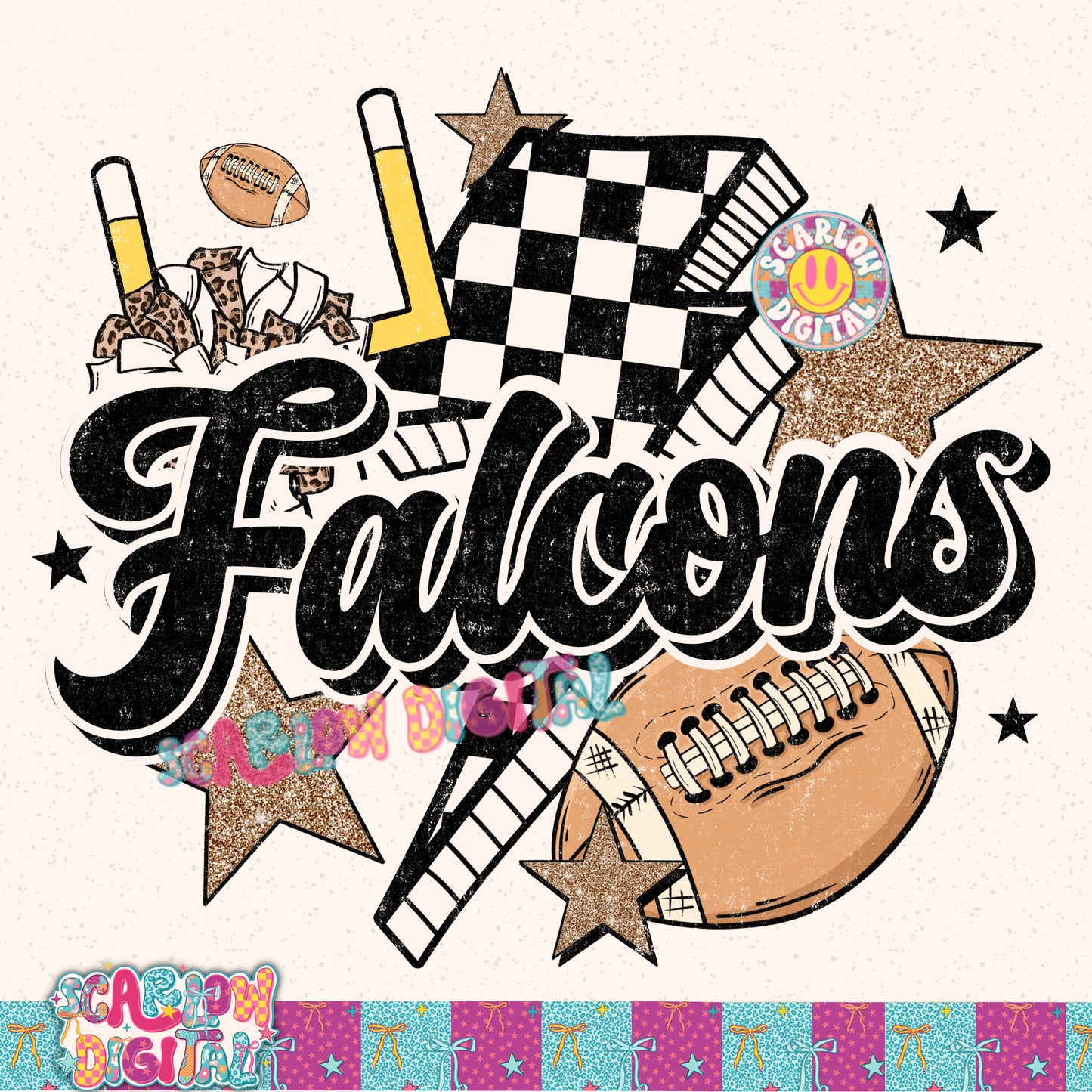 Falcons PNG Digital Design