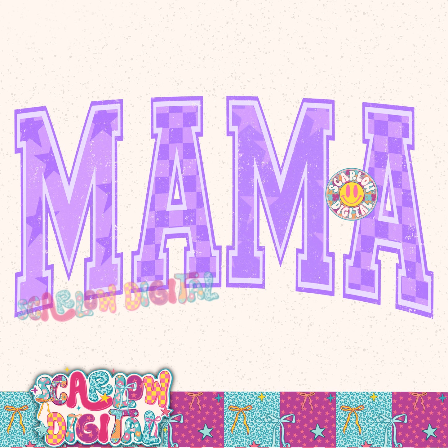 Purple Mama PNG Digital Design