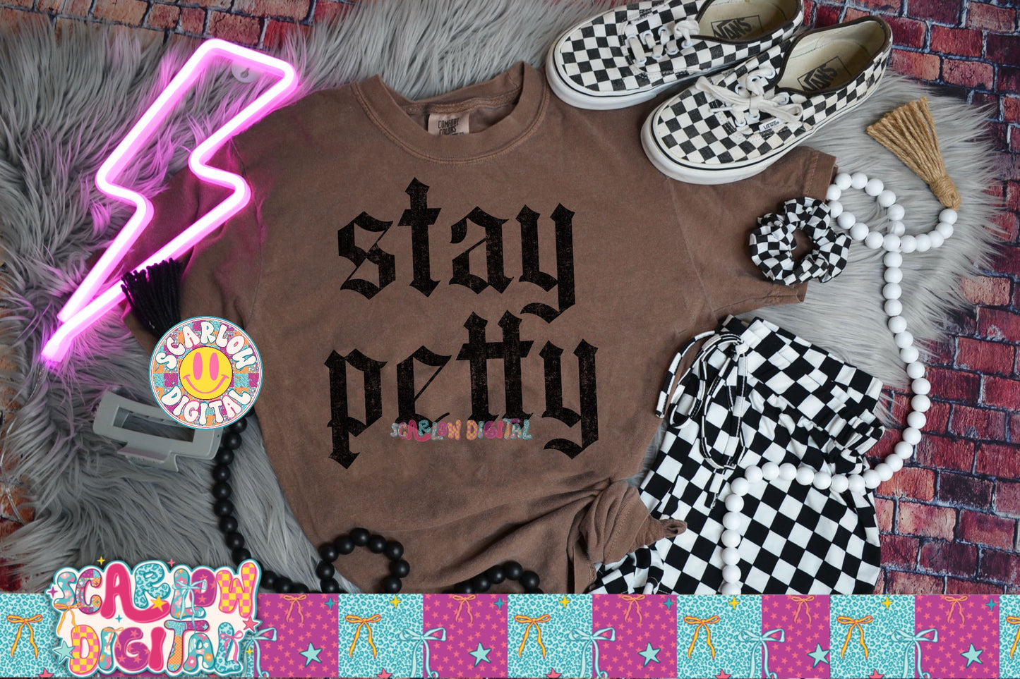 Stay Petty PNG Digital Design